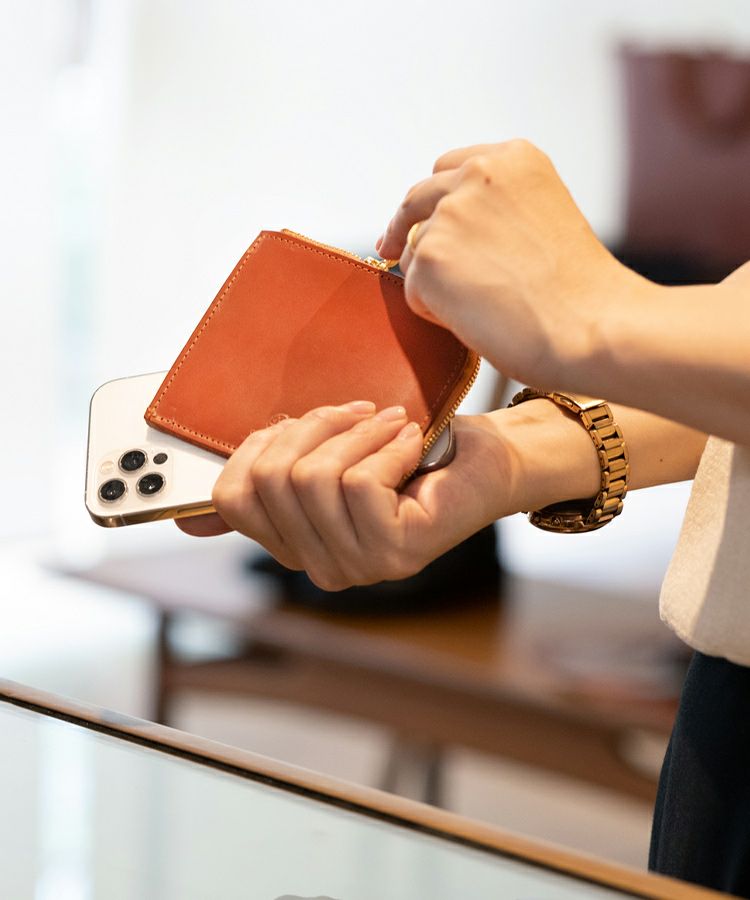 ジップミニパース(マチ付き) 全7色 | BRITISH MADE