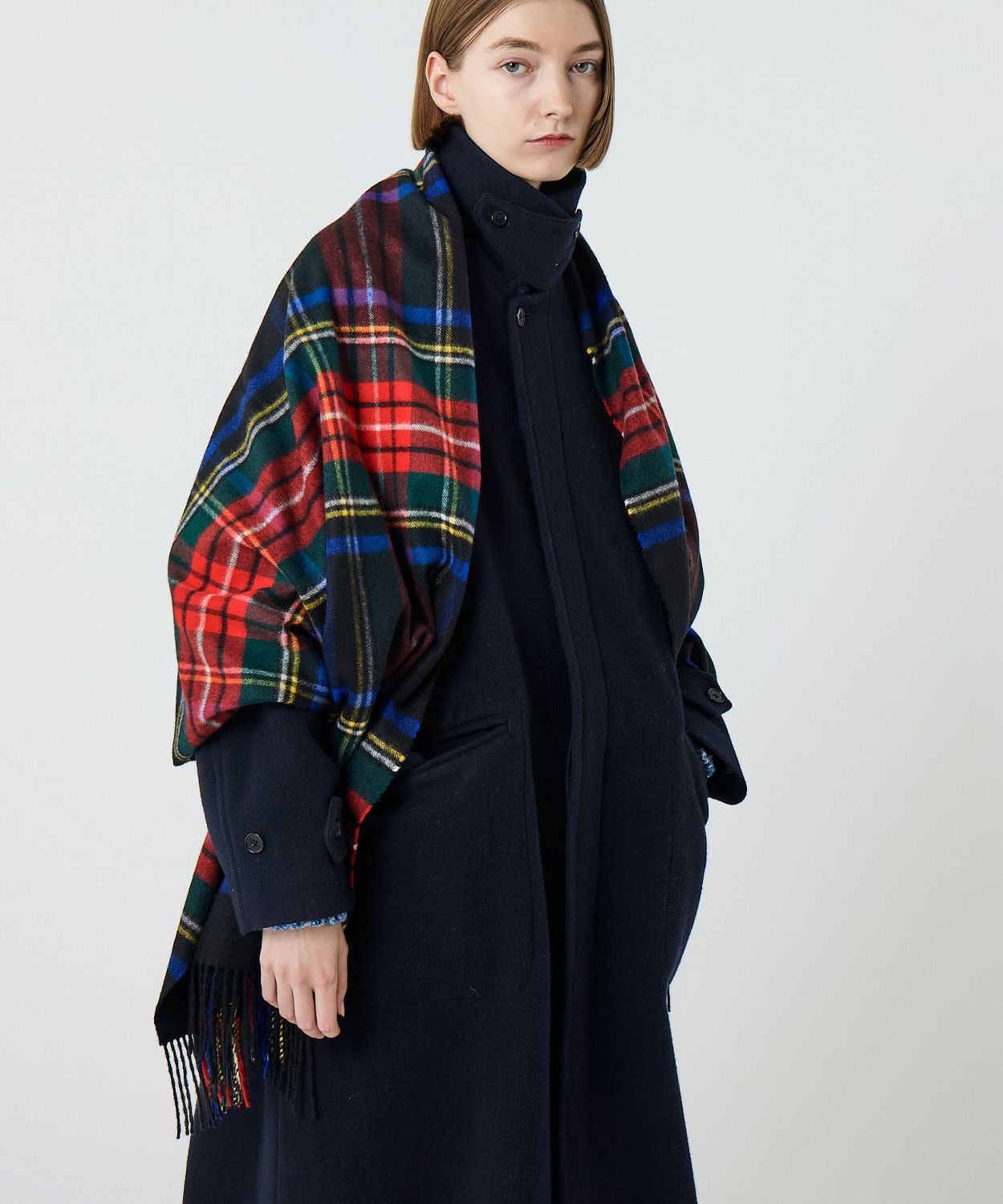 大判チェックストール(定番)(カシミヤ) 全7色 | BRITISH MADE