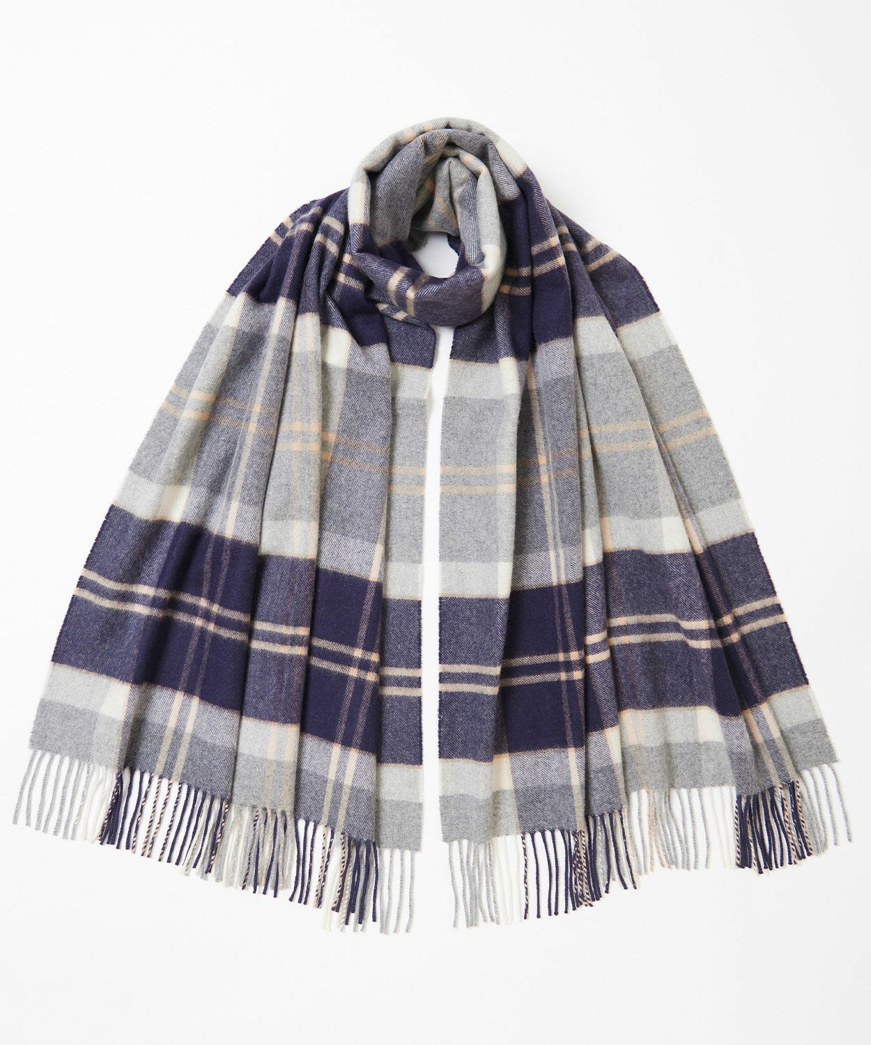 大判チェックストール(定番)(カシミヤ) 全7色 | BRITISH MADE