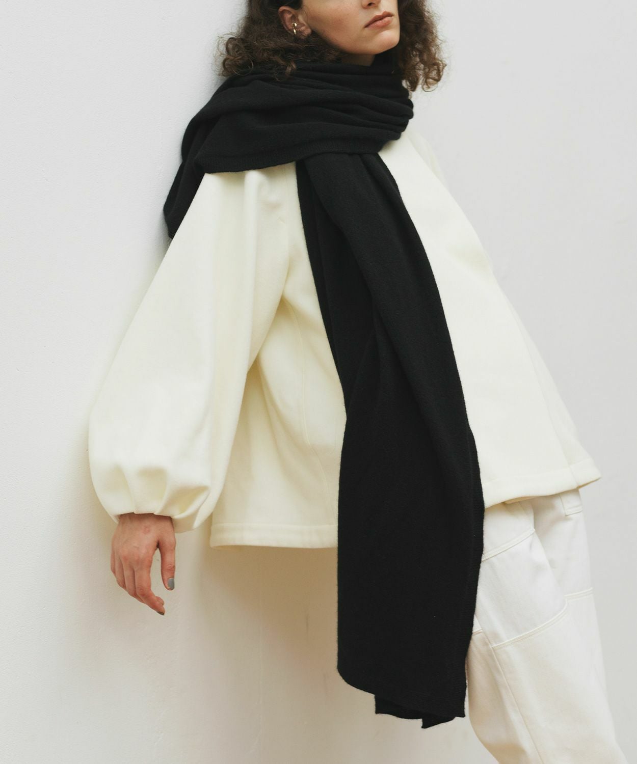 サイドリブニットストール(カシミヤ) 全3色 | BRITISH MADE