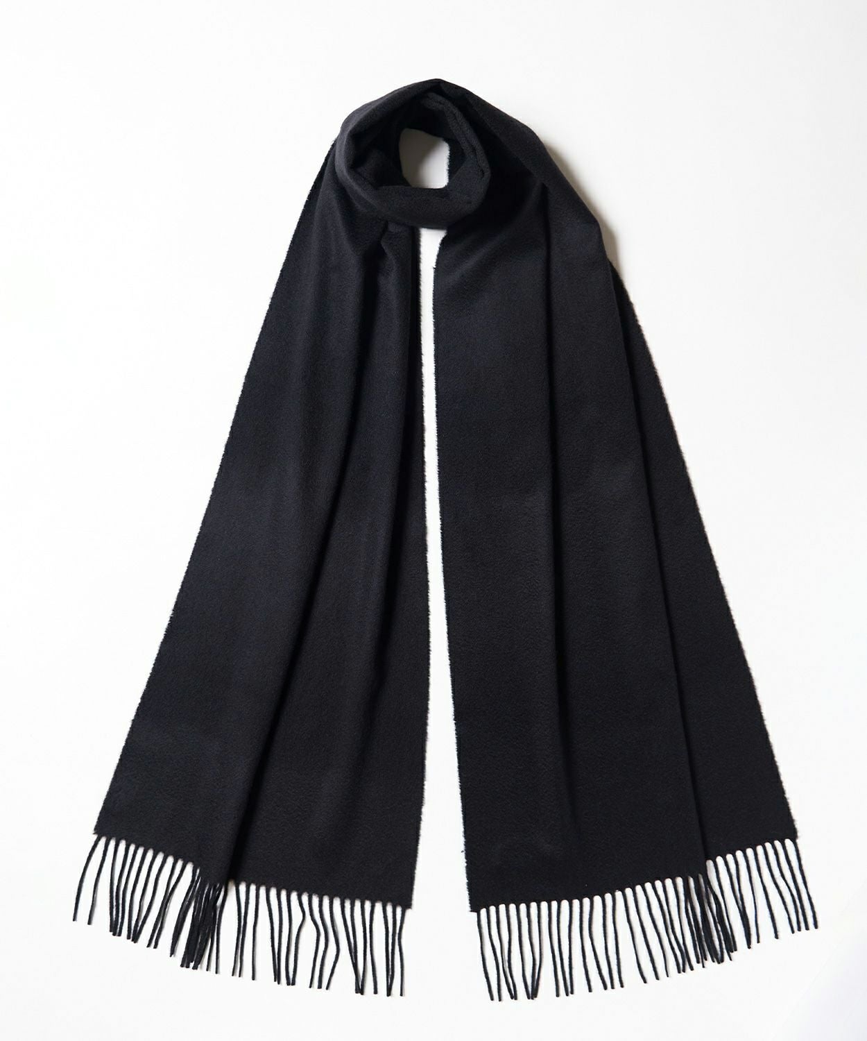 ジョンストンズ JOHNSTONS マフラー 中判ストール　スカーフ　ブラック 中判プレーンスカーフ(定番)(カシミヤ) 全6色 | BRITISH MADE