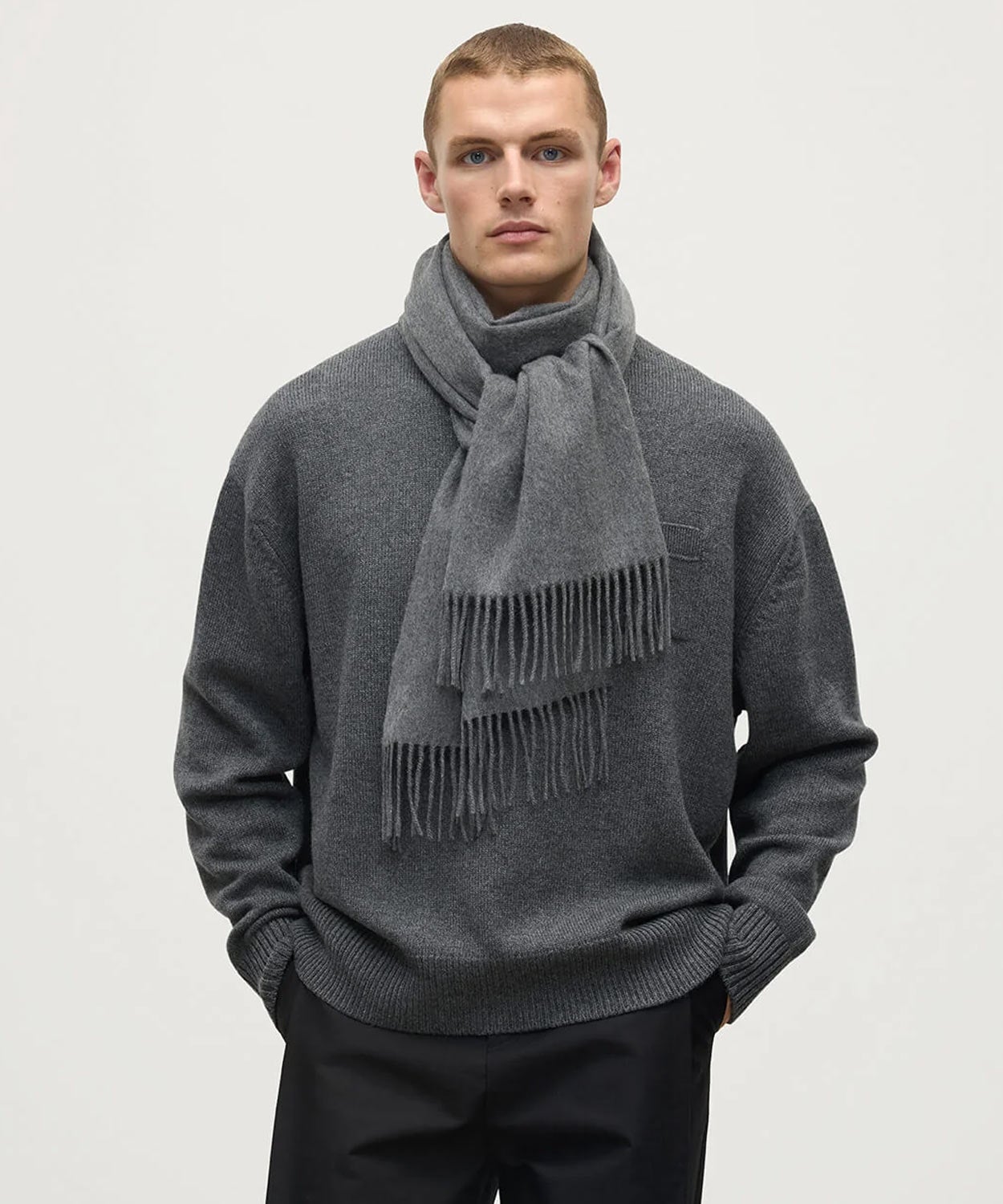 中判プレーンスカーフ(定番)(カシミヤ) 全6色 | BRITISH MADE