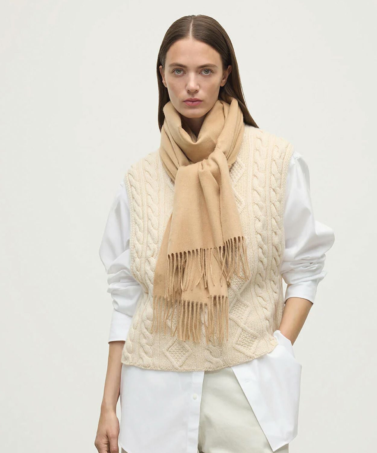 中判プレーンスカーフ(定番)(カシミヤ) 全6色 | BRITISH MADE