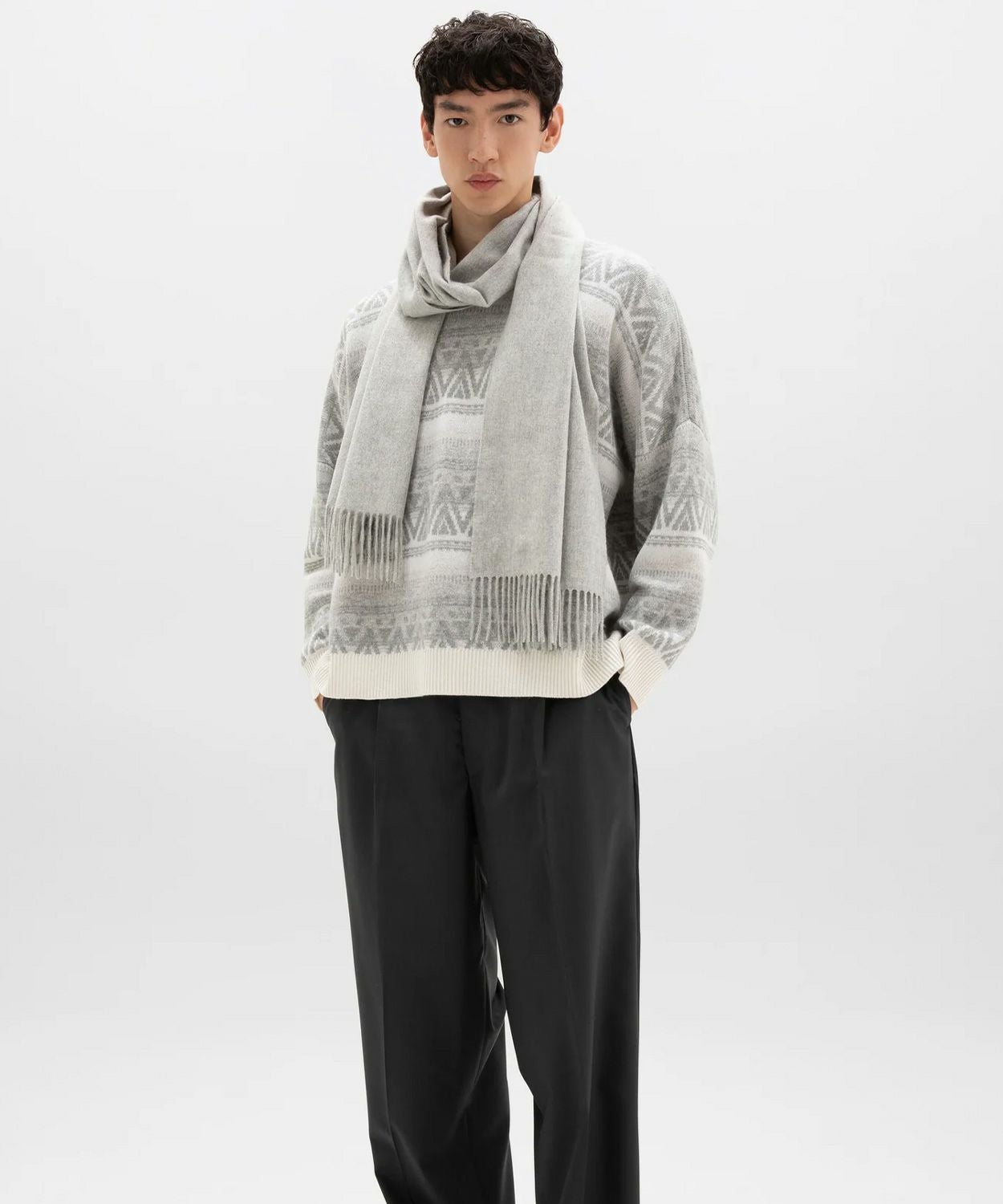 中判プレーンスカーフ(定番)(カシミヤ) 全6色 | BRITISH MADE