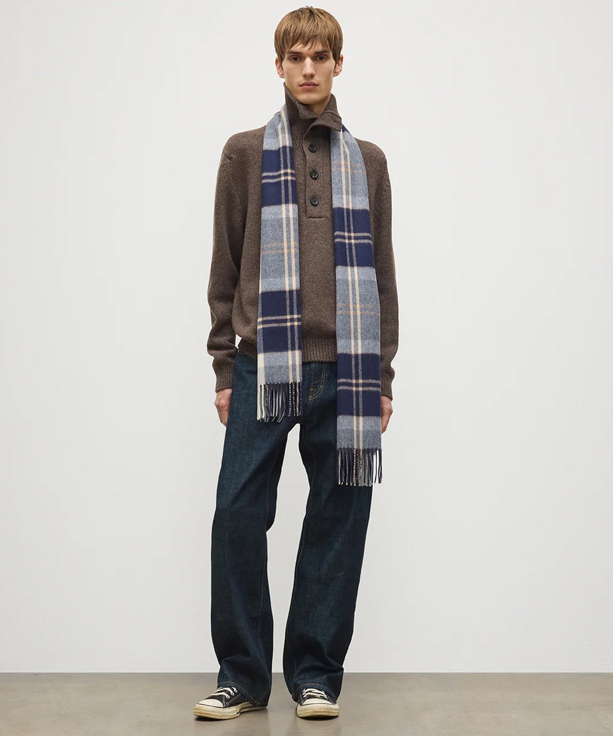 中判チェックスカーフ(定番)(カシミヤ) 全7色 | BRITISH MADE