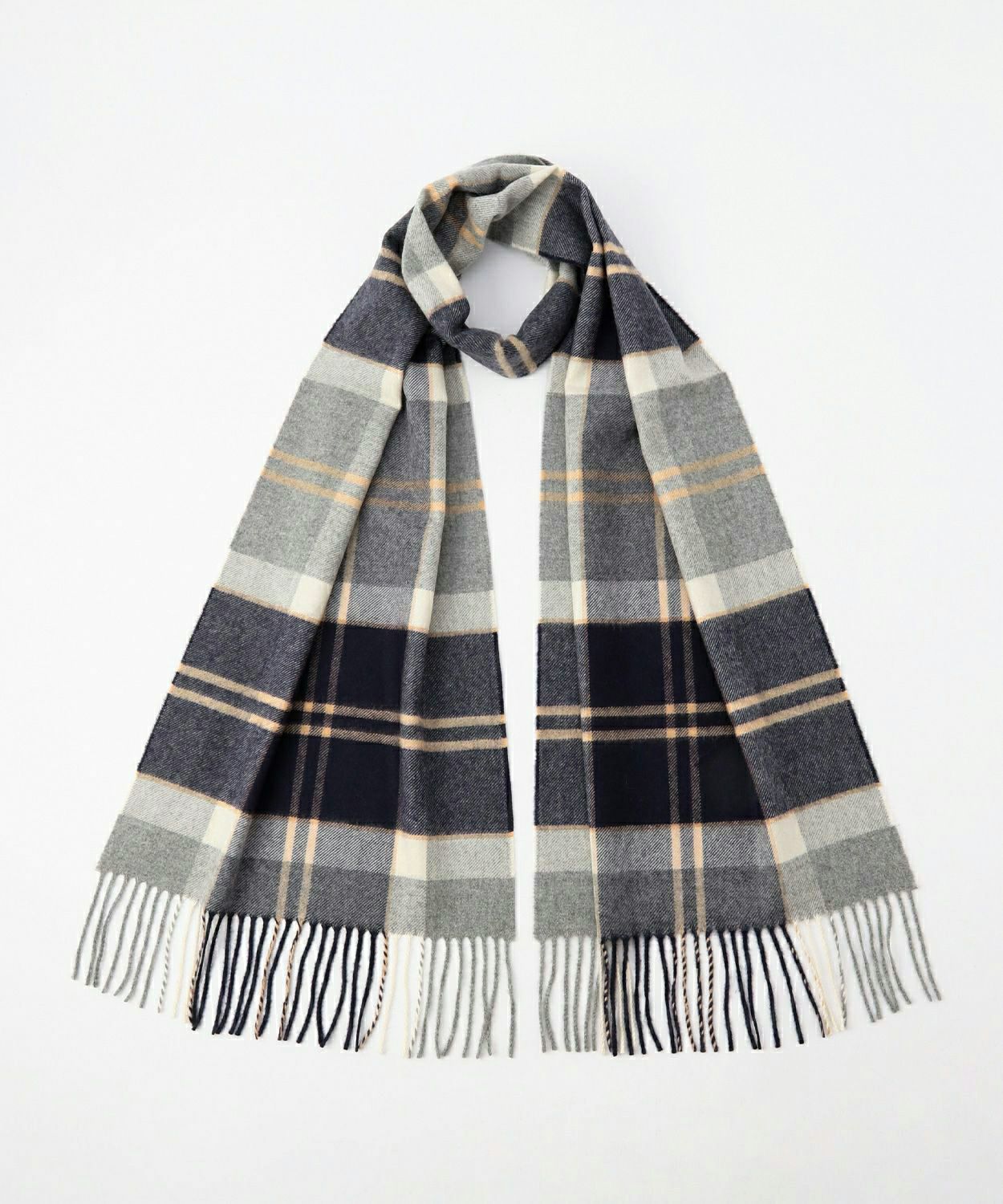 中判チェックスカーフ(定番)(カシミヤ) 全8色 | BRITISH MADE