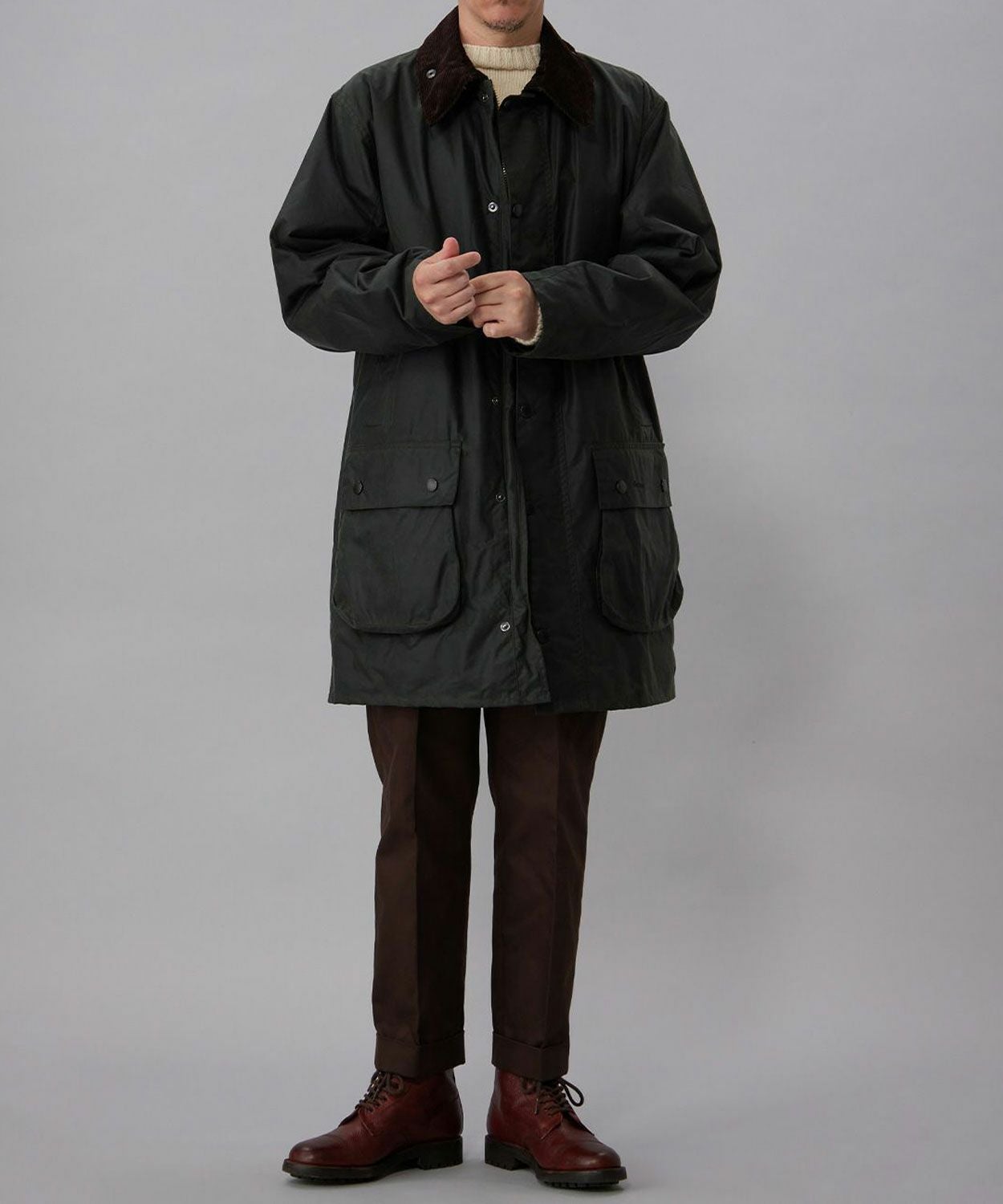 ボーダー(ワックスド コットン)(UNISEX) 全1色 | BRITISH MADE