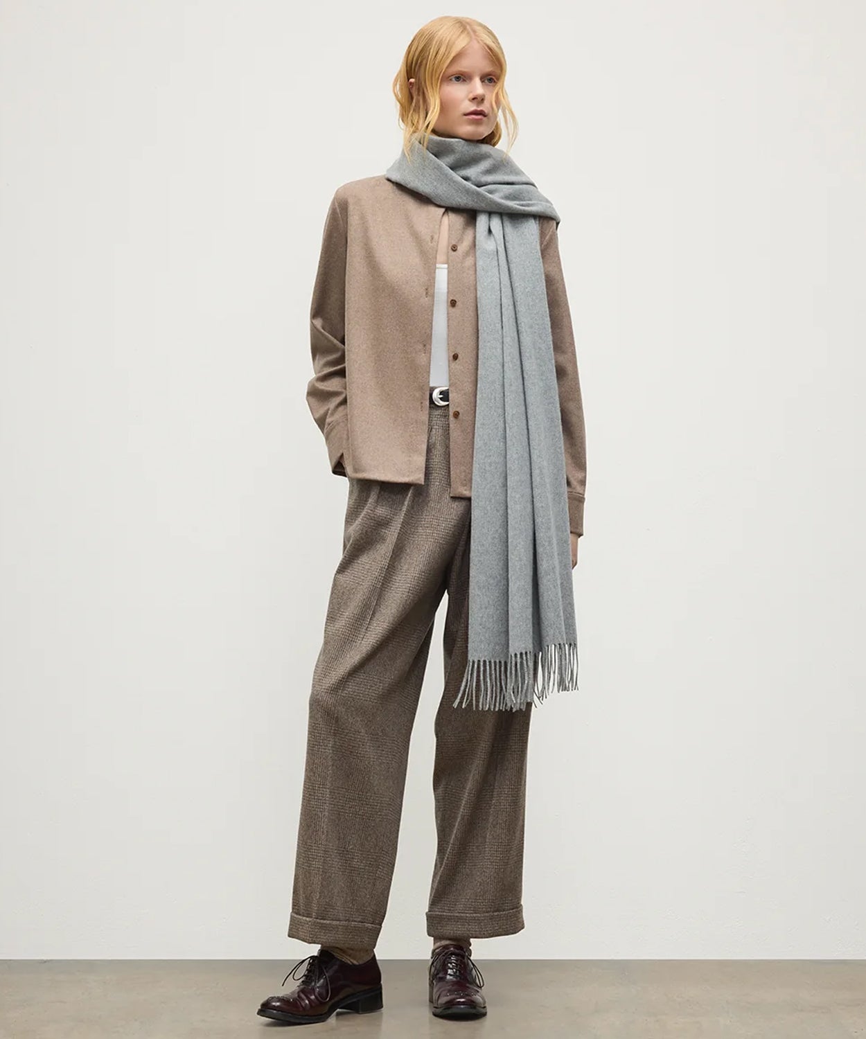 大判プレーンストール(定番)(カシミヤ) 全6色 | BRITISH MADE