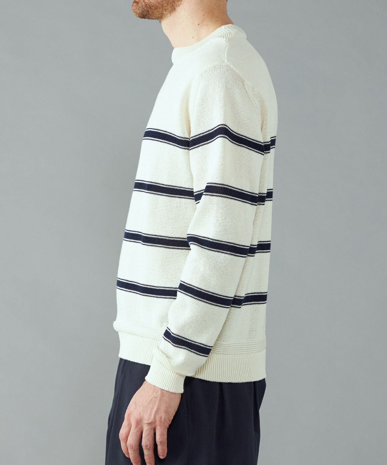 ストライプクルーネックセーター(UNISEX) 全2色 | BRITISH MADE