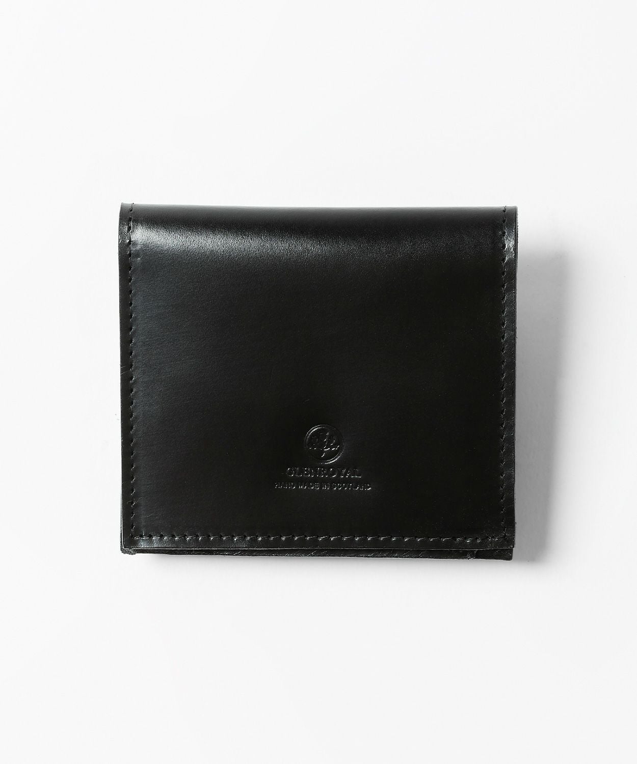 GLEN グレンロイヤル スモールパース　黒 財布】グレンロイヤル ブライドルレザー スモールパース｜手のひら