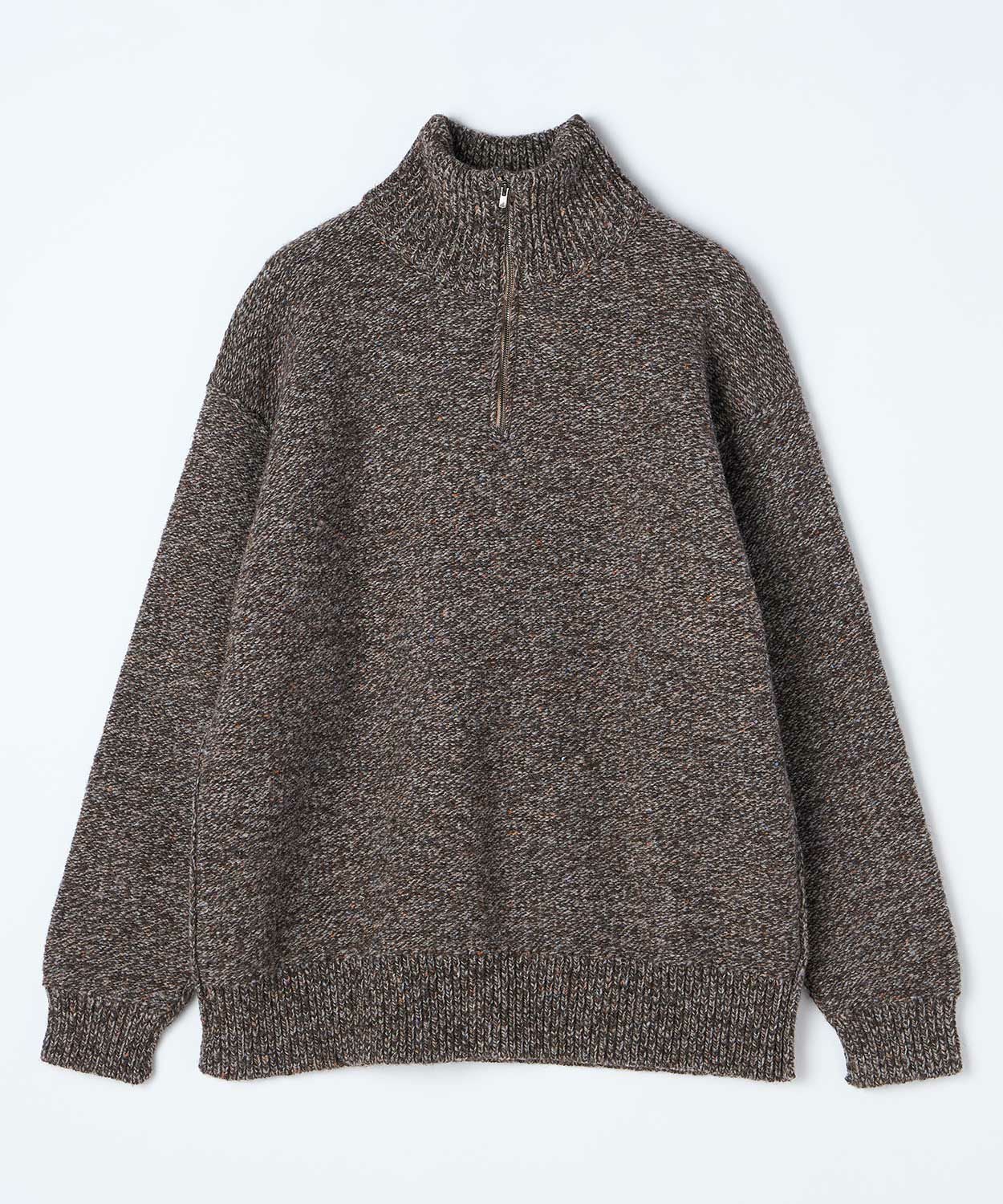 ハーフジップニット by macalastair(MEN) 全2色 | BRITISH MADE