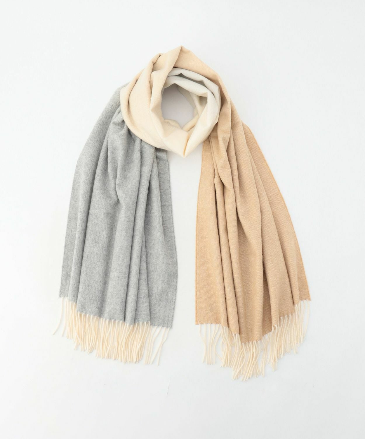 大判グラデーションストール(カシミヤ) 全2色 | BRITISH MADE