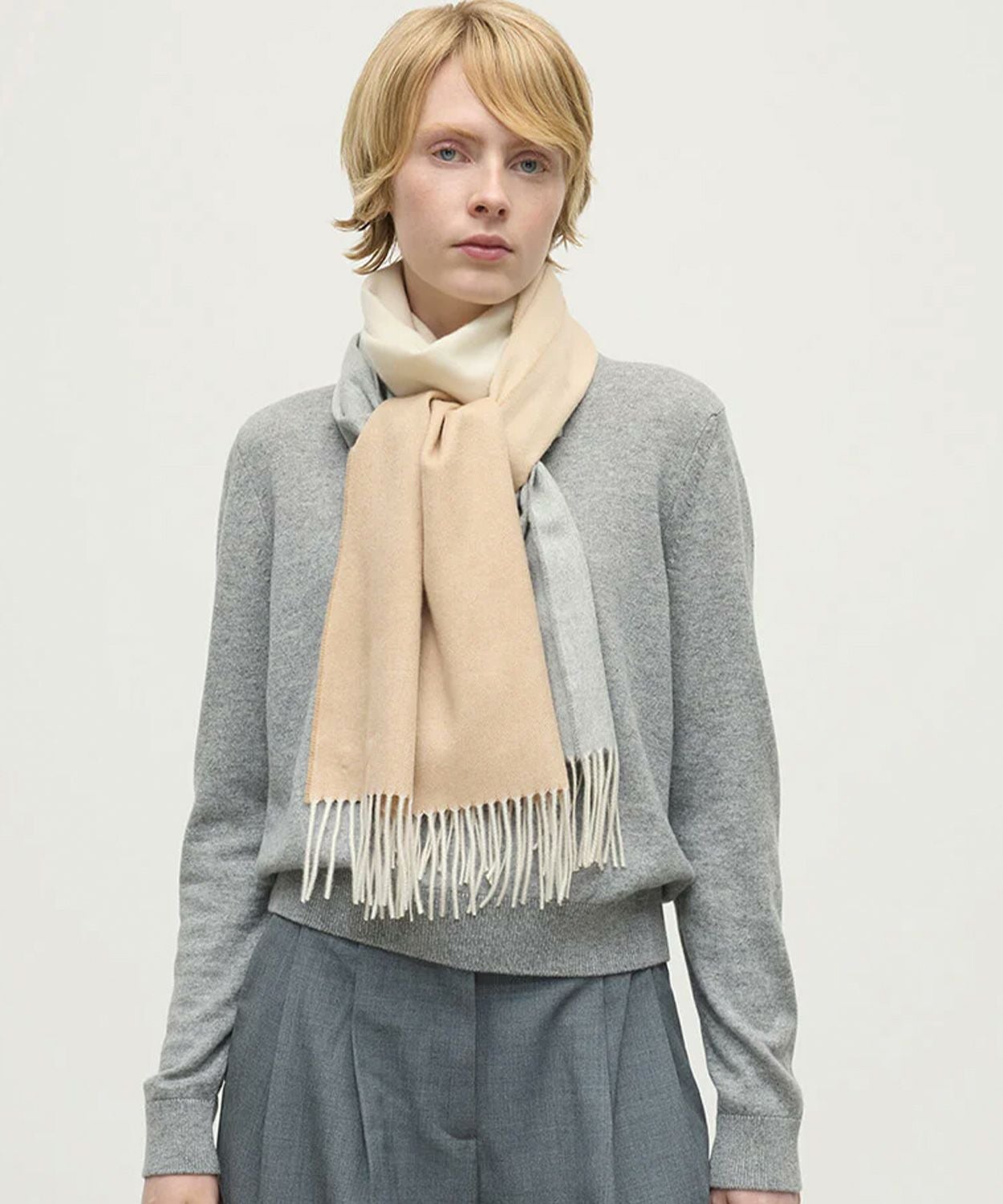 中判グラデーションスカーフ(カシミヤ) 全2色 | BRITISH MADE