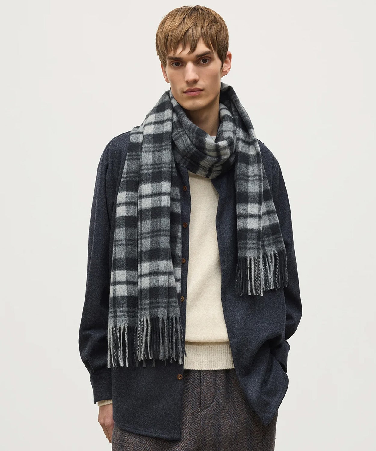 JOHNSTONS OF ELGIN タータンチェックストール　大判 大判チェックストール(新色)(カシミヤ) 全2色 | BRITISH MADE