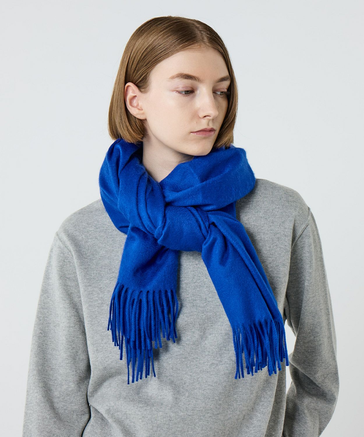 大判プレーンストール(新色)(カシミヤ) 全2色 | BRITISH MADE