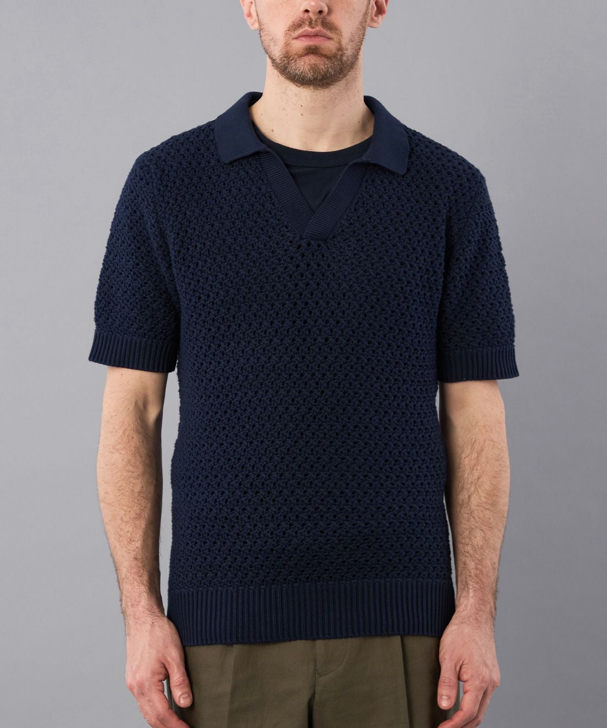 チャンキーニットポロシャツ(MEN) 全2色 | BRITISH MADE