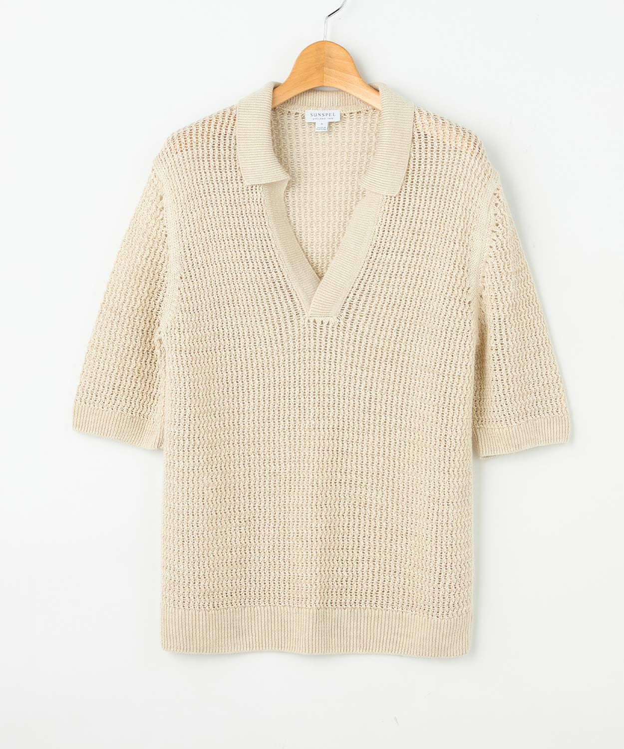 メッシュニットポロシャツ(リネン)(WOMEN) 全2色 | BRITISH MADE