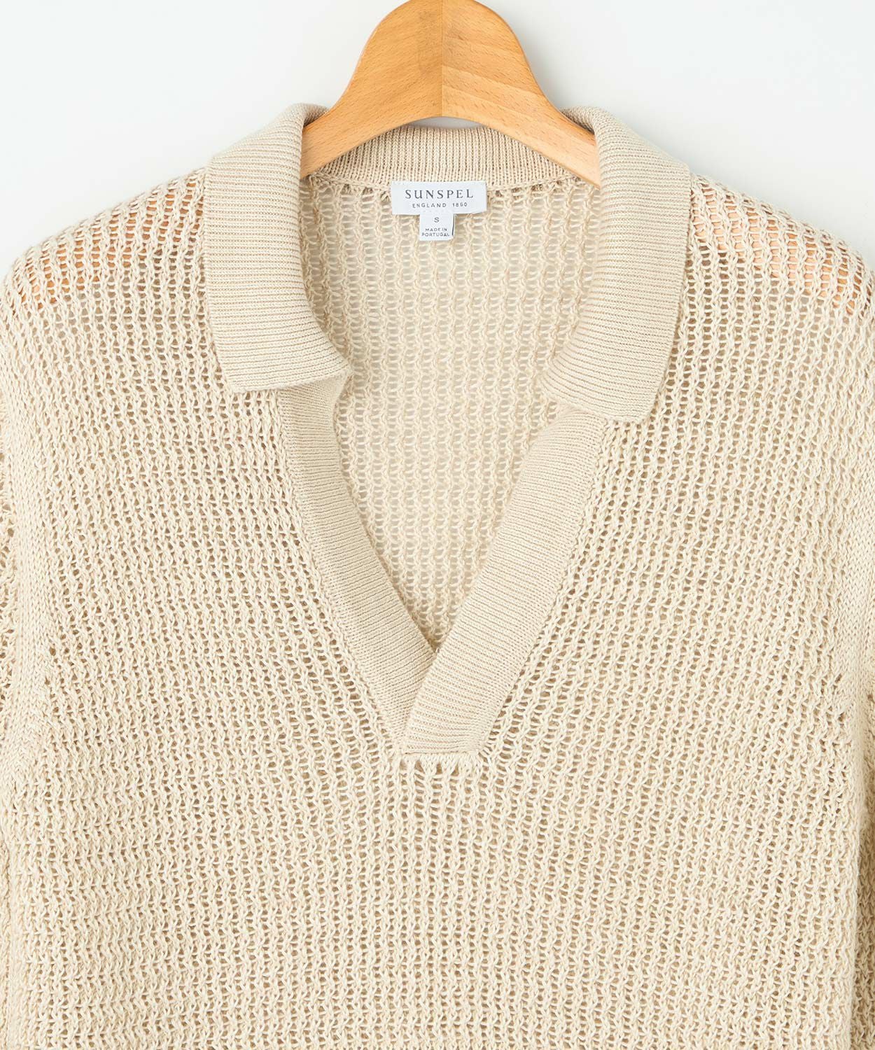 メッシュニットポロシャツ(リネン)(WOMEN) 全2色 | BRITISH MADE