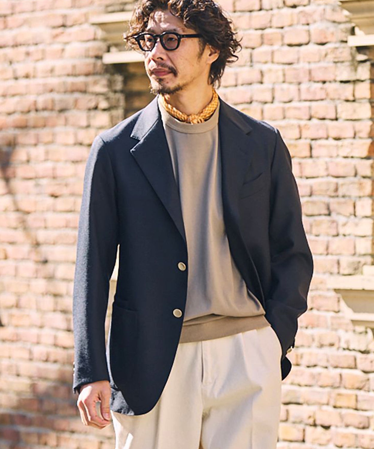 美品　British Made シングル　ジャケット　テムズ　春夏　ネイビー　L シングルブレザー/テムズ(MEN) 全1色 | BRITISH MADE