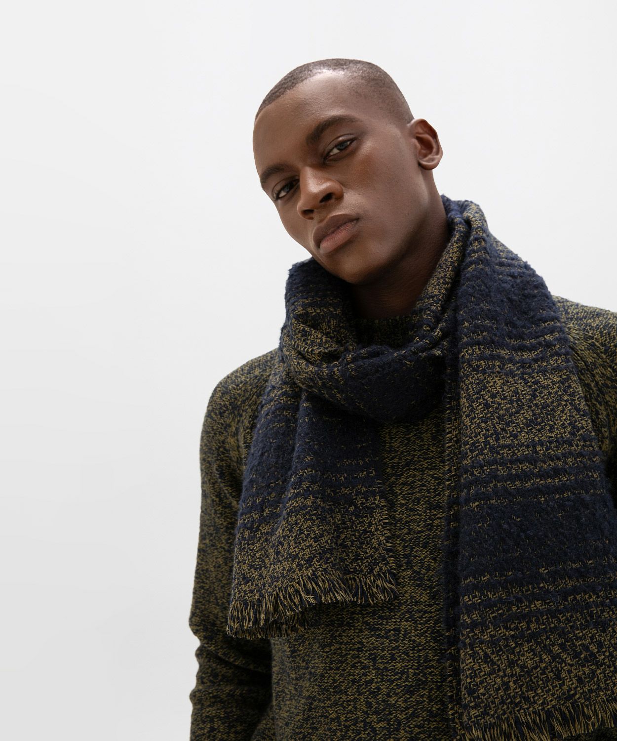 オンブレテクスチュアルスカーフ(カシミヤ/ウール/アルパカ/シルク) 全