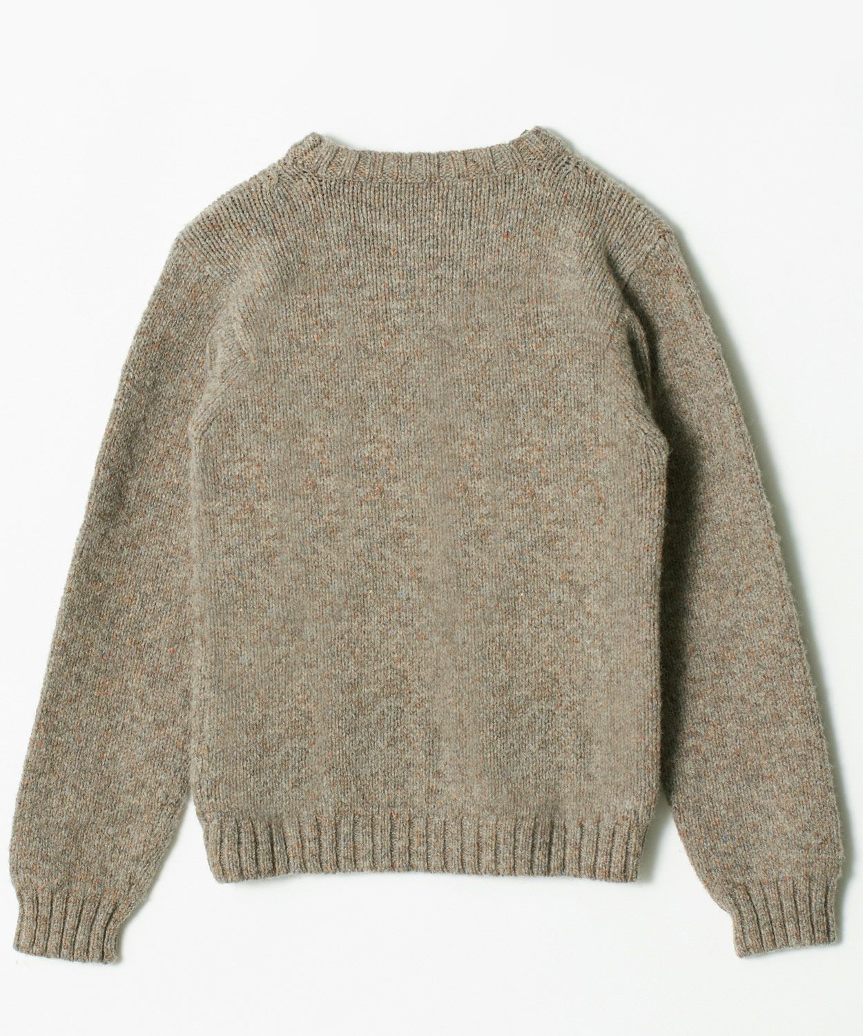 ネップクルーネックセーター(ウール/シルク)(UNISEX) 全2色 | BRITISH MADE