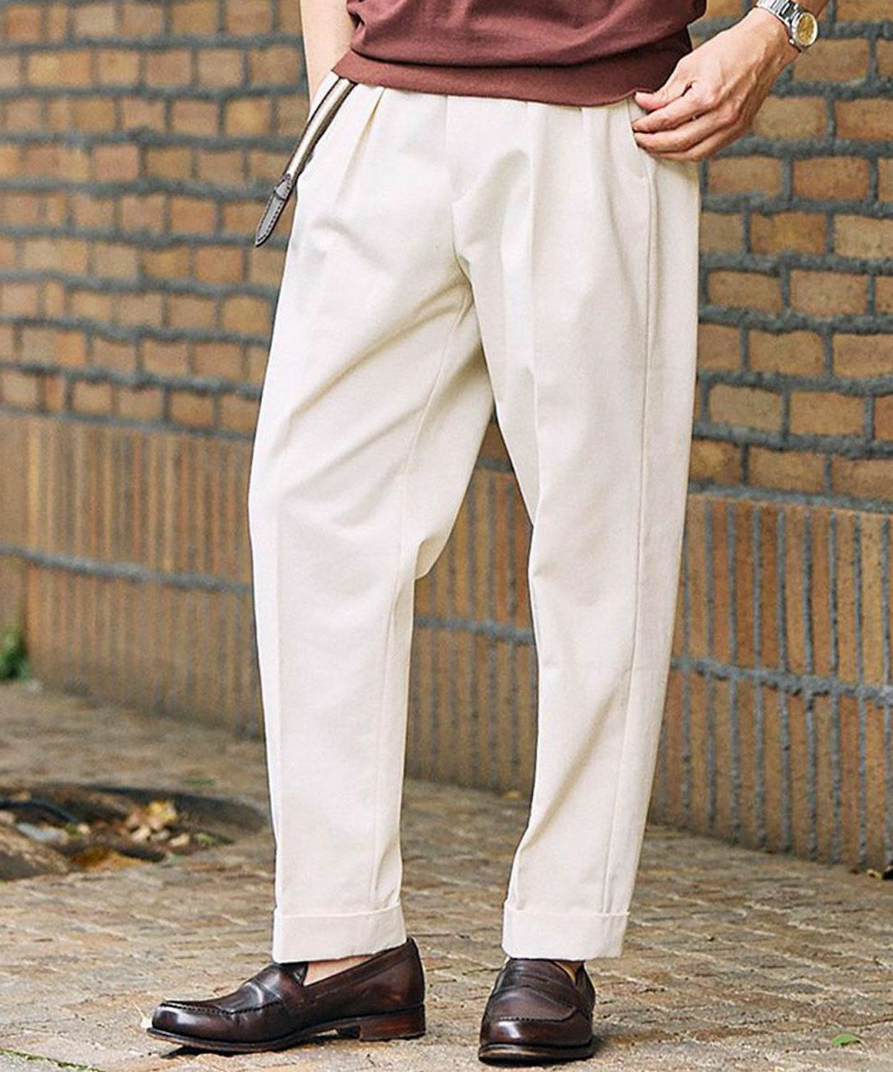 オフィサーパンツ/ポーツマス(ベルトループ付き)(コットン)(MEN) 全1色