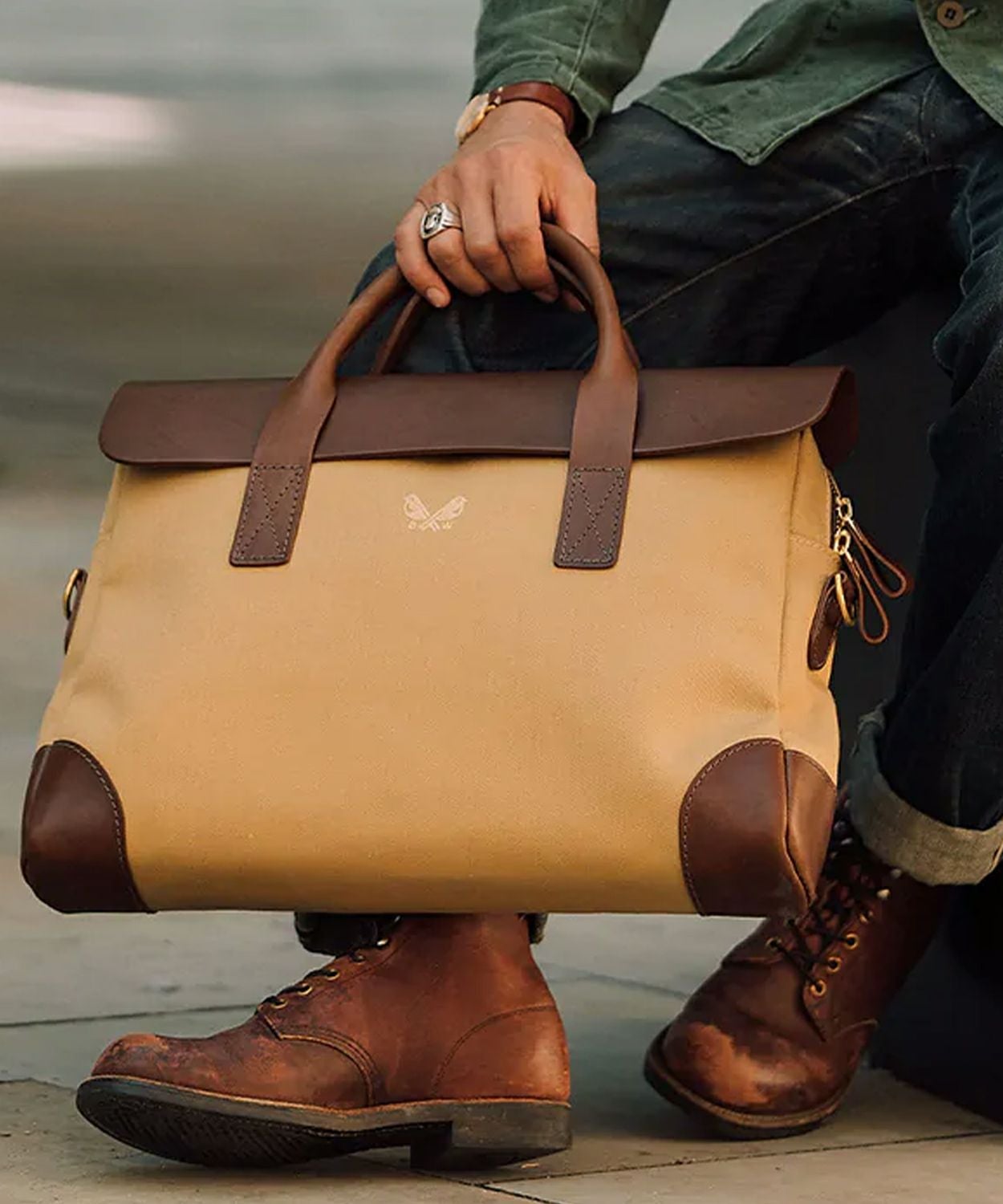 フラップ付きブリーフケース 全1色 | BRITISH MADE