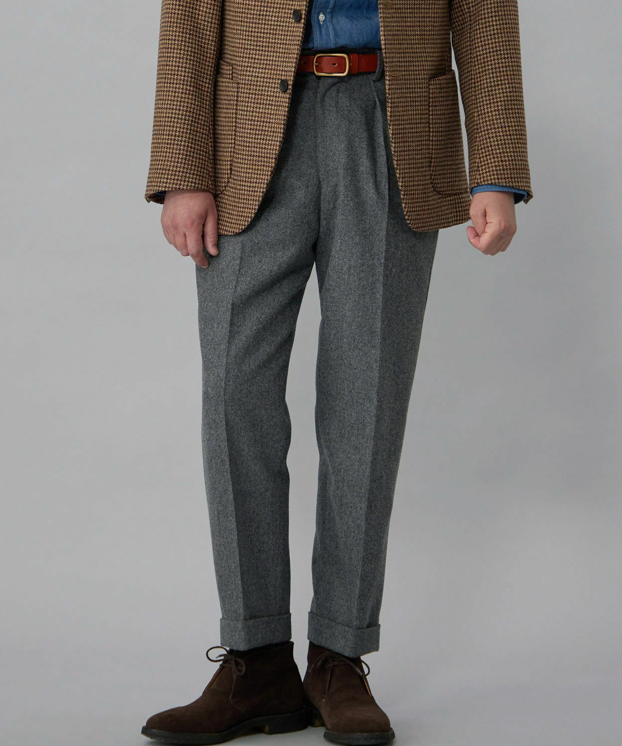 オフィサーパンツ/ポーツマス(ベルトループ付き)(フランネル)(MEN) 全2