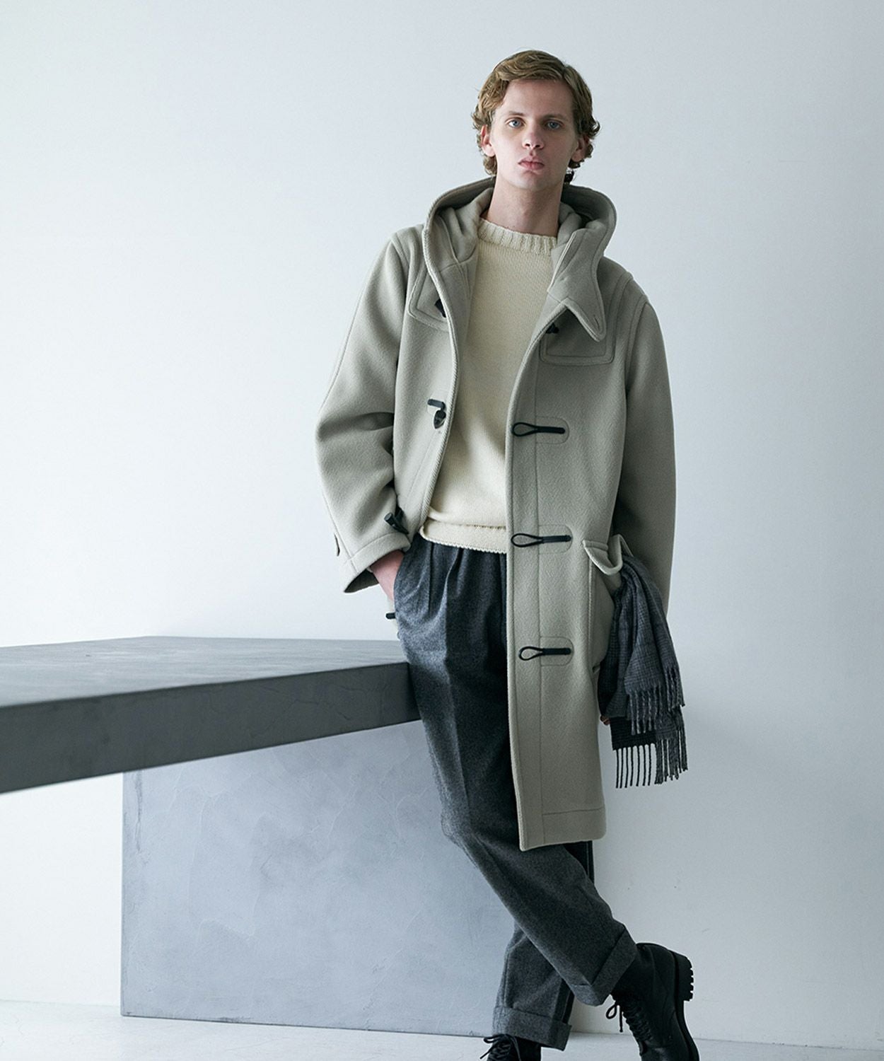 オフィサーパンツ/ポーツマス(ベルトループ付き)(フランネル)(MEN) 全2