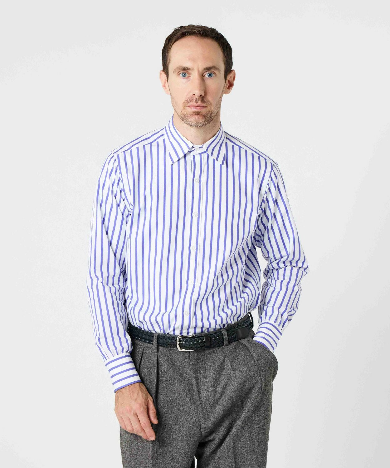 ドレスシャツ/ロンドン(サックス)(MEN) 全1色 | BRITISH MADE