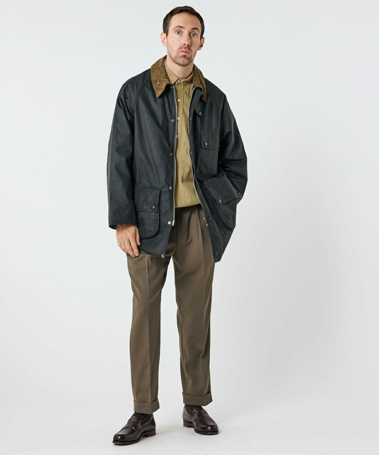 オフィサーパンツ/ポーツマス(ベルトループ付き)(ウール)(MEN) 全2色