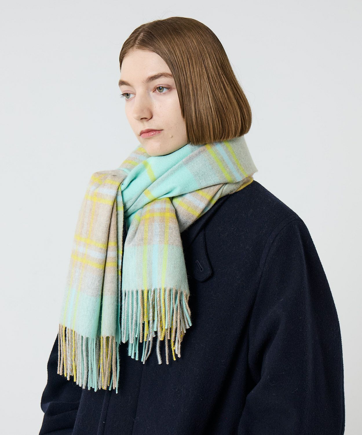 別注]大判チェックストール(カシミヤ) 全2色 | BRITISH MADE