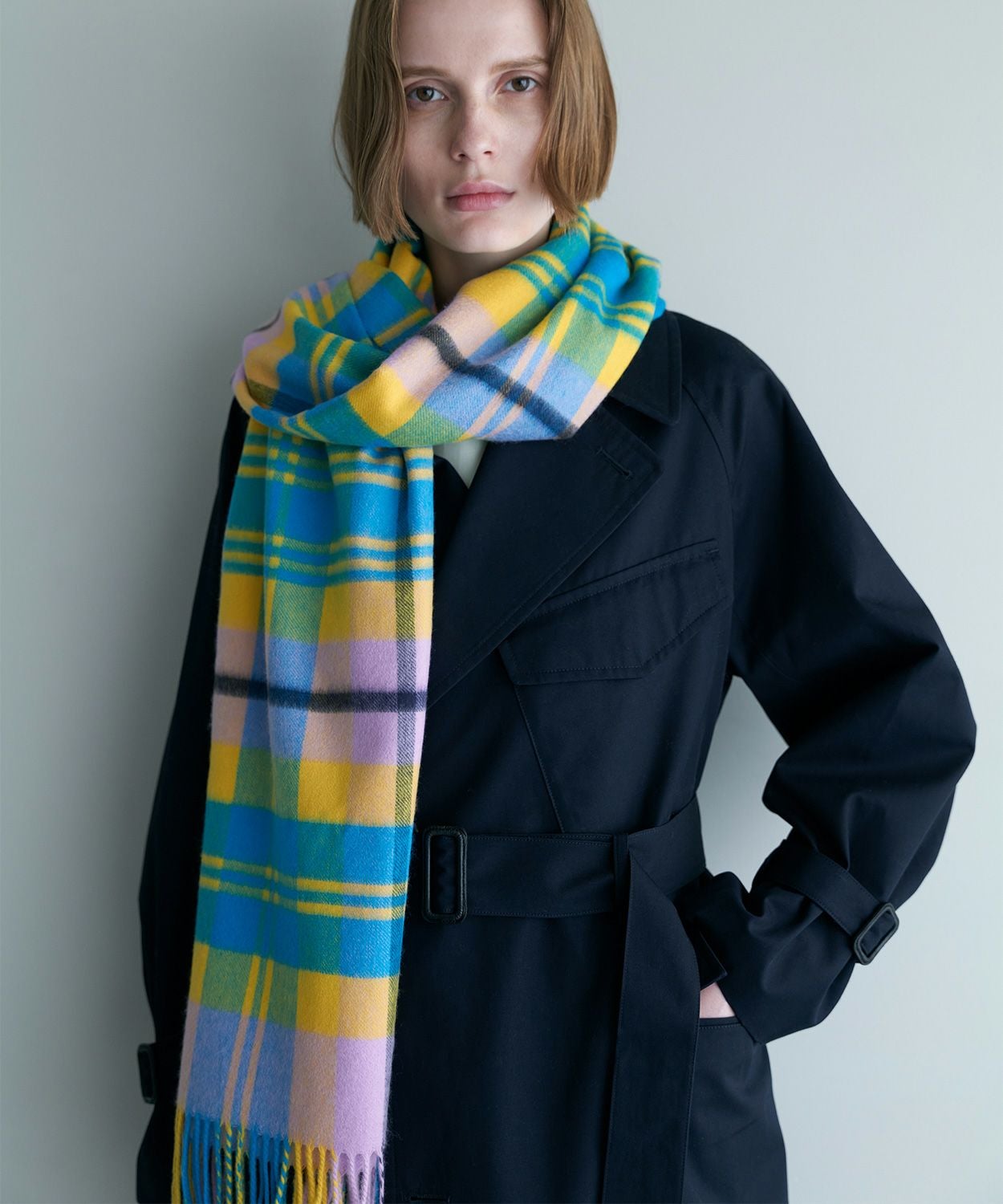 別注]大判チェックストール(カシミヤ) 全2色 | BRITISH MADE