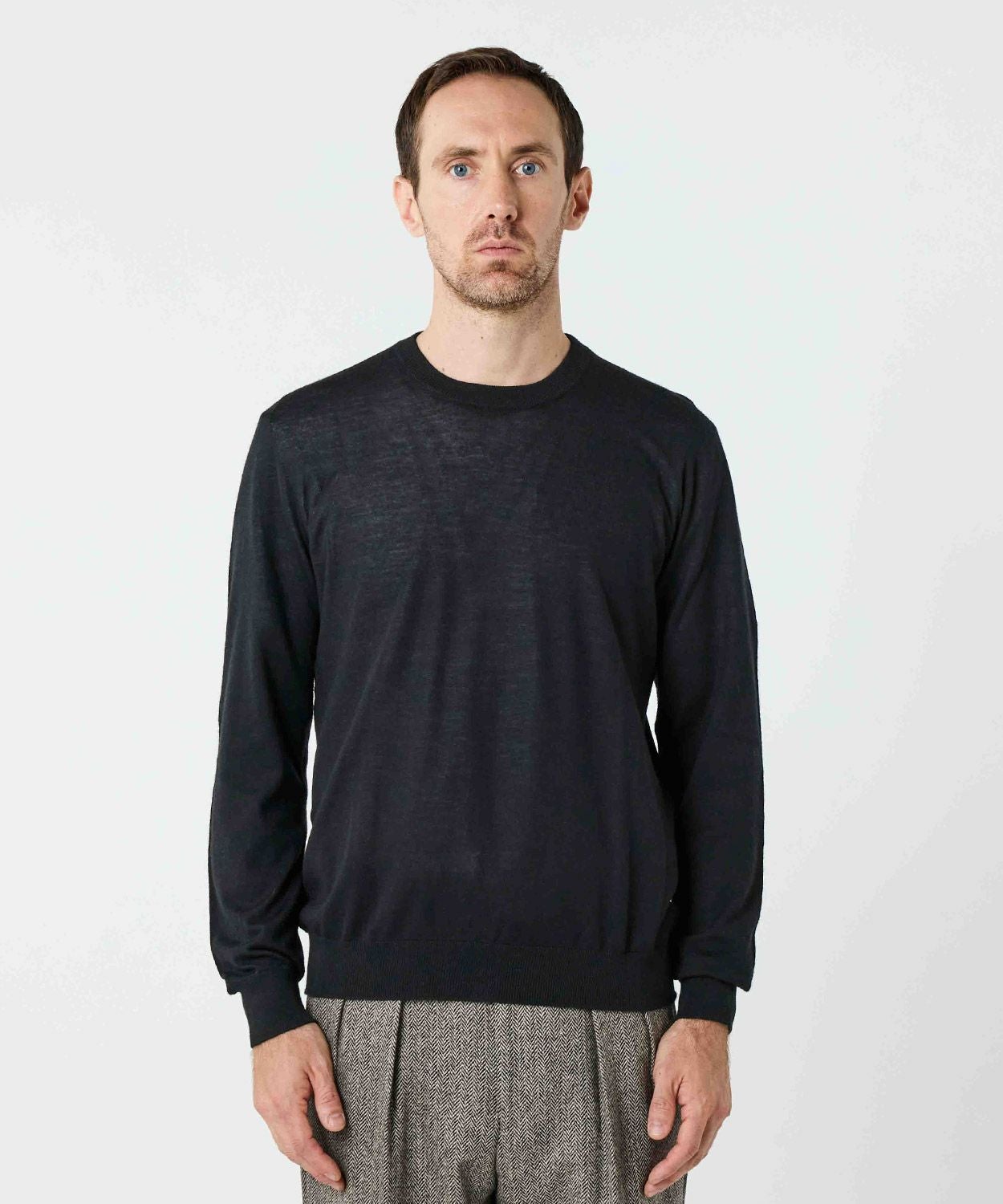 ラウンドネックセーター(カシミヤ)(MEN) 全2色 | BRITISH MADE
