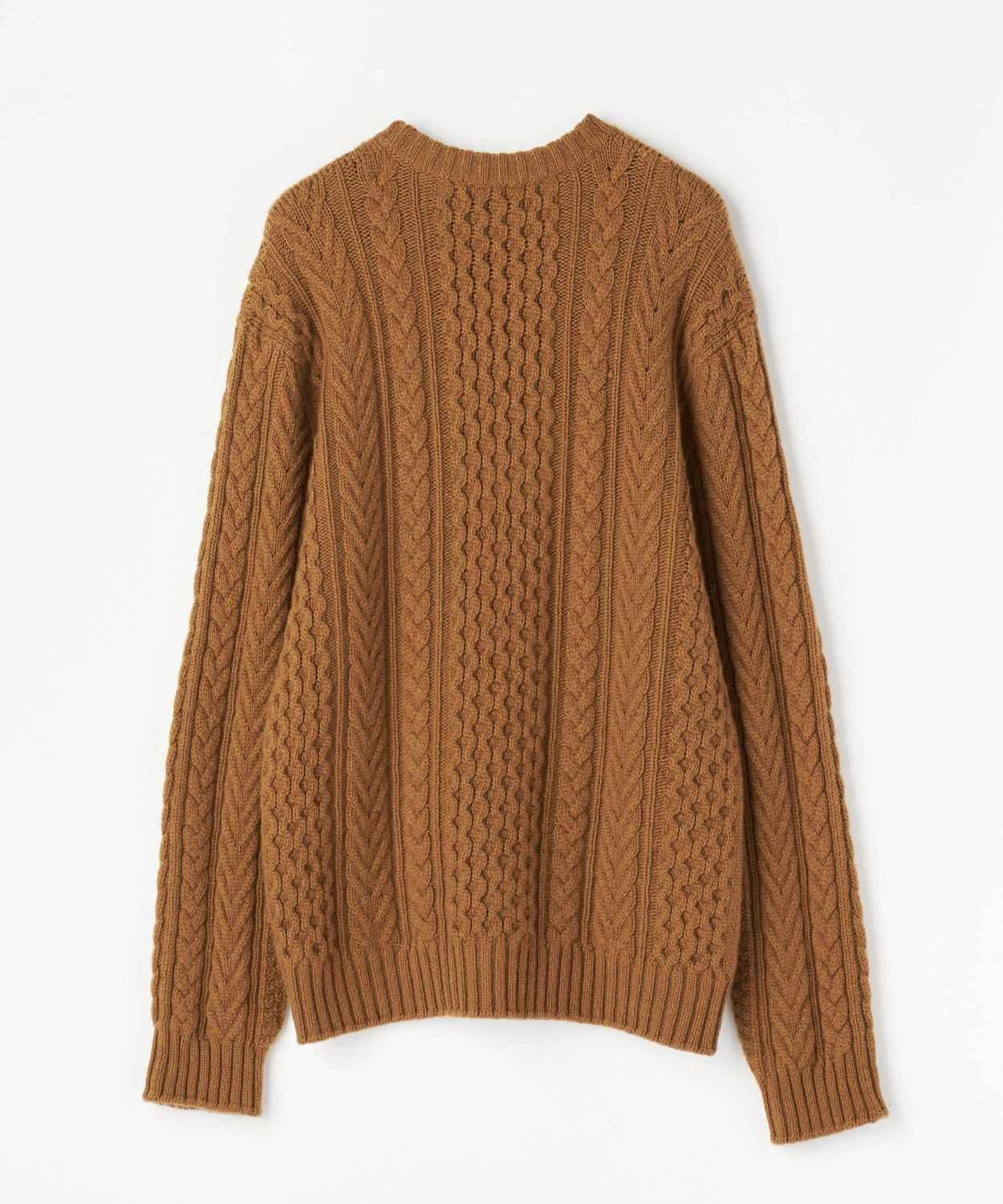 ラウンドネックアランセーター(カシミヤ)(MEN) 全2色 | BRITISH MADE