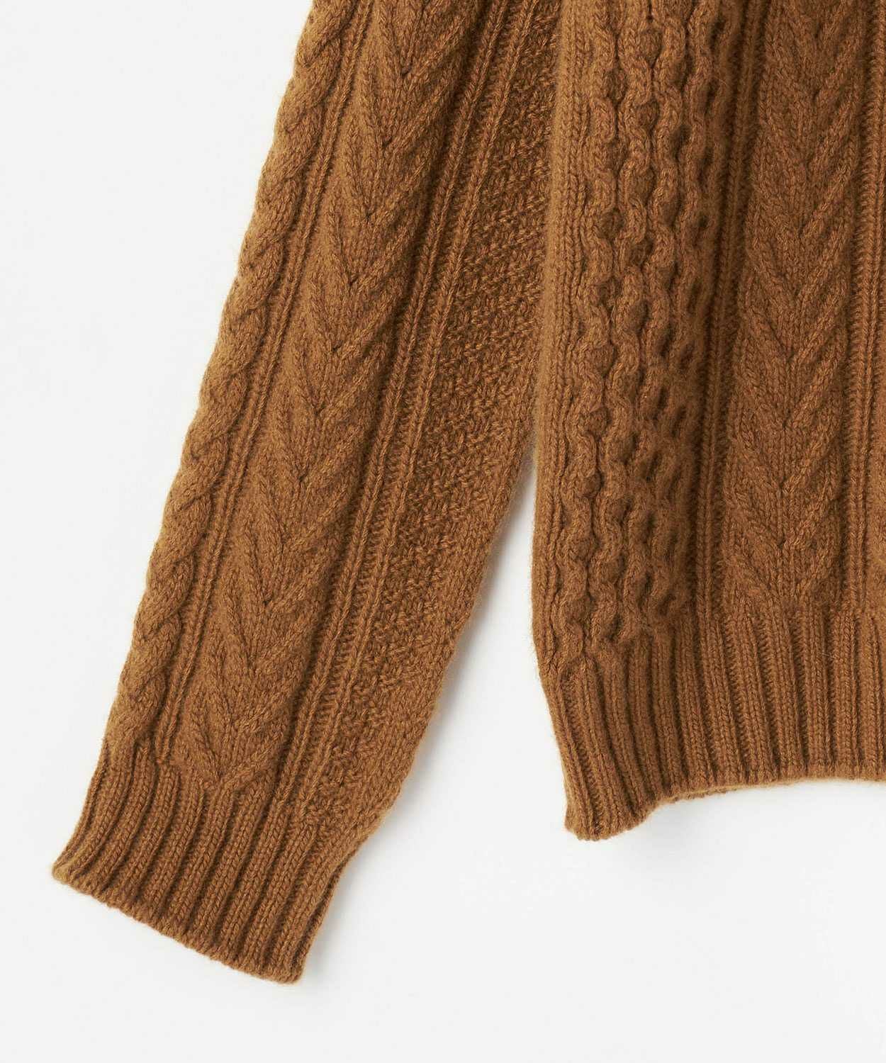 ラウンドネックアランセーター(カシミヤ)(MEN) 全2色 | BRITISH MADE