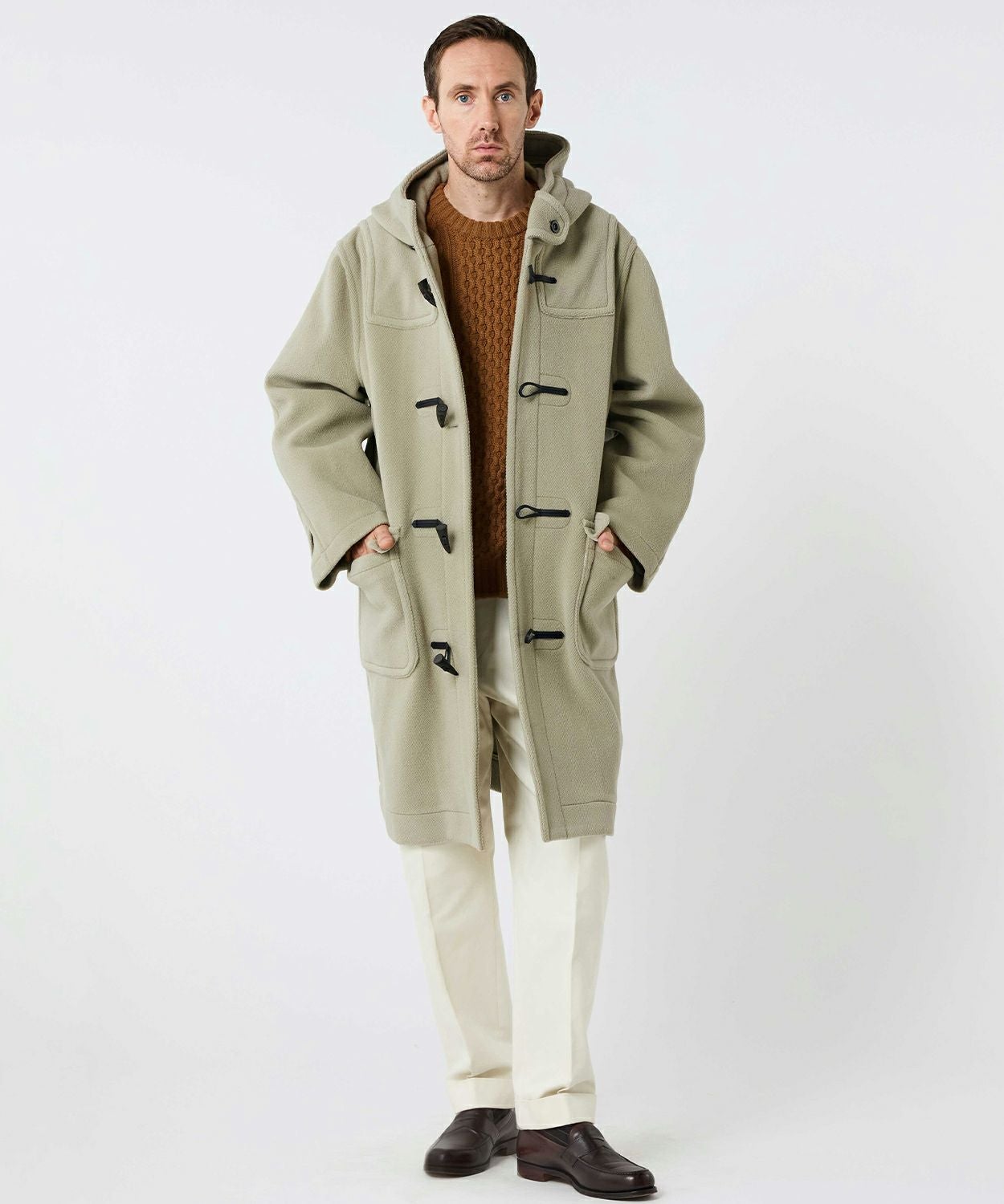 別注]ヘリンボーンダッフルコート(ウール)(MEN) 全4色 | BRITISH MADE