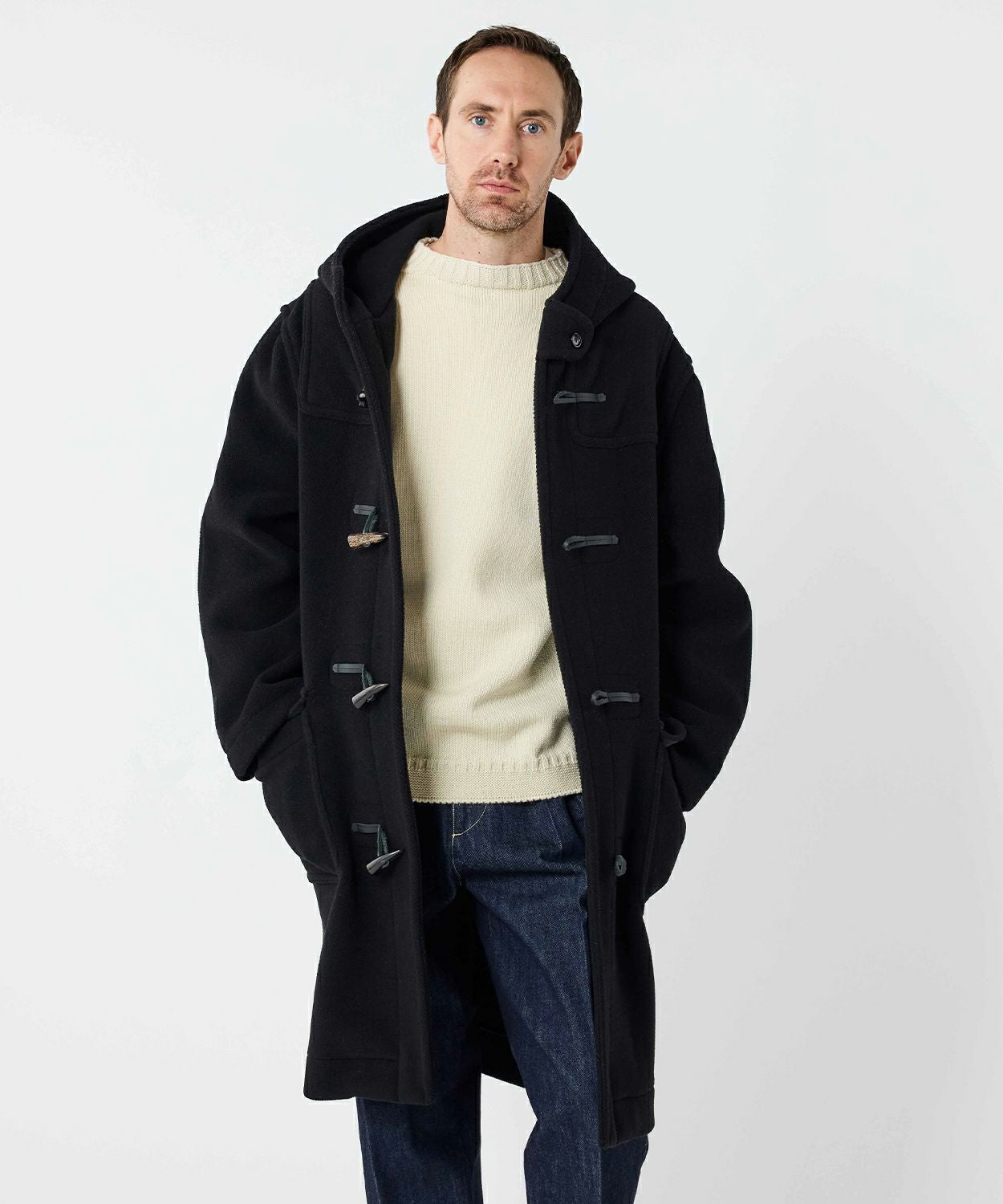 別注]ヘリンボーンダッフルコート(ウール)(MEN) 全4色 | BRITISH MADE