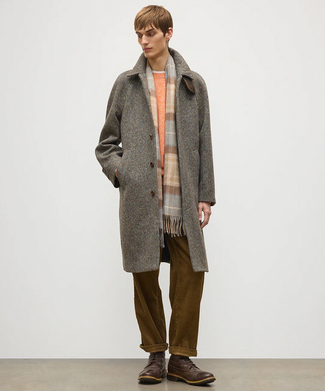 中判チェックスカーフ(新色)(カシミヤ) 全2色 | BRITISH MADE