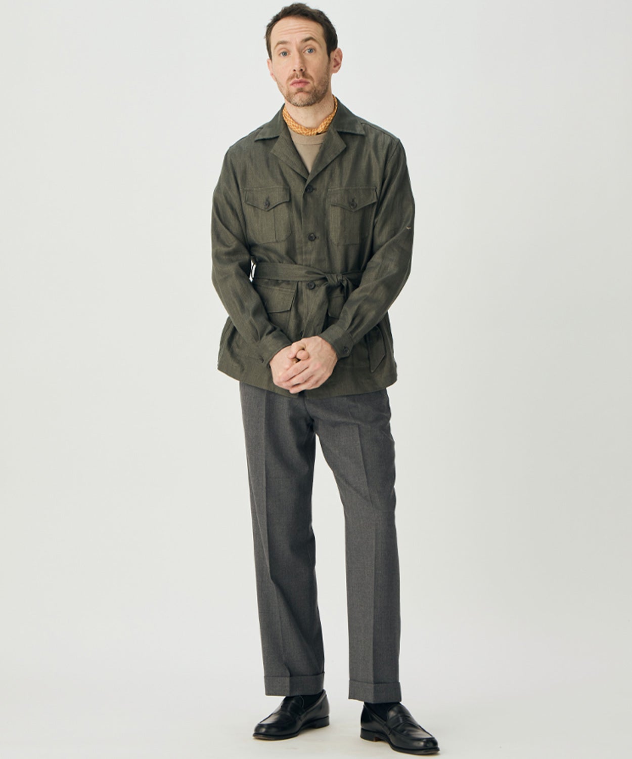 ドレスワイドパンツ/セントアイヴス(ウール)(MEN) 全2色 | BRITISH MADE