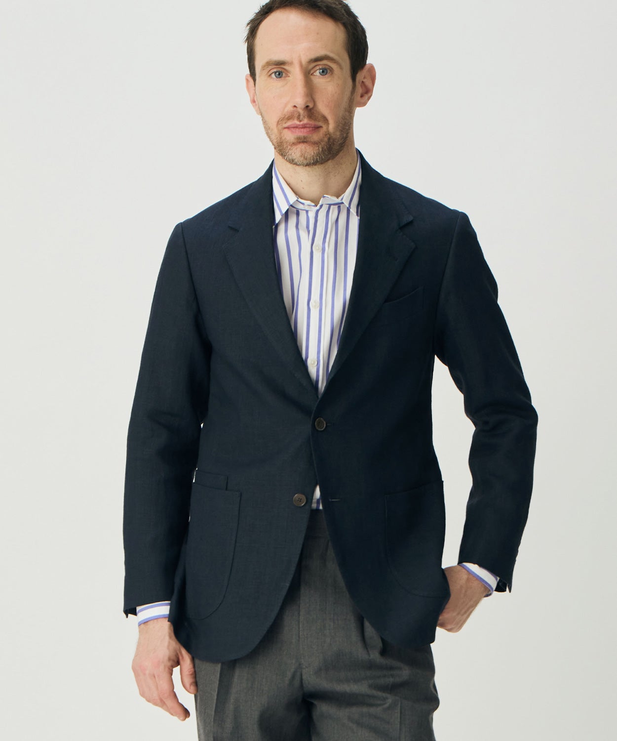 シングルブレザー/テムズ(リネン)(MEN) 全1色 | BRITISH MADE