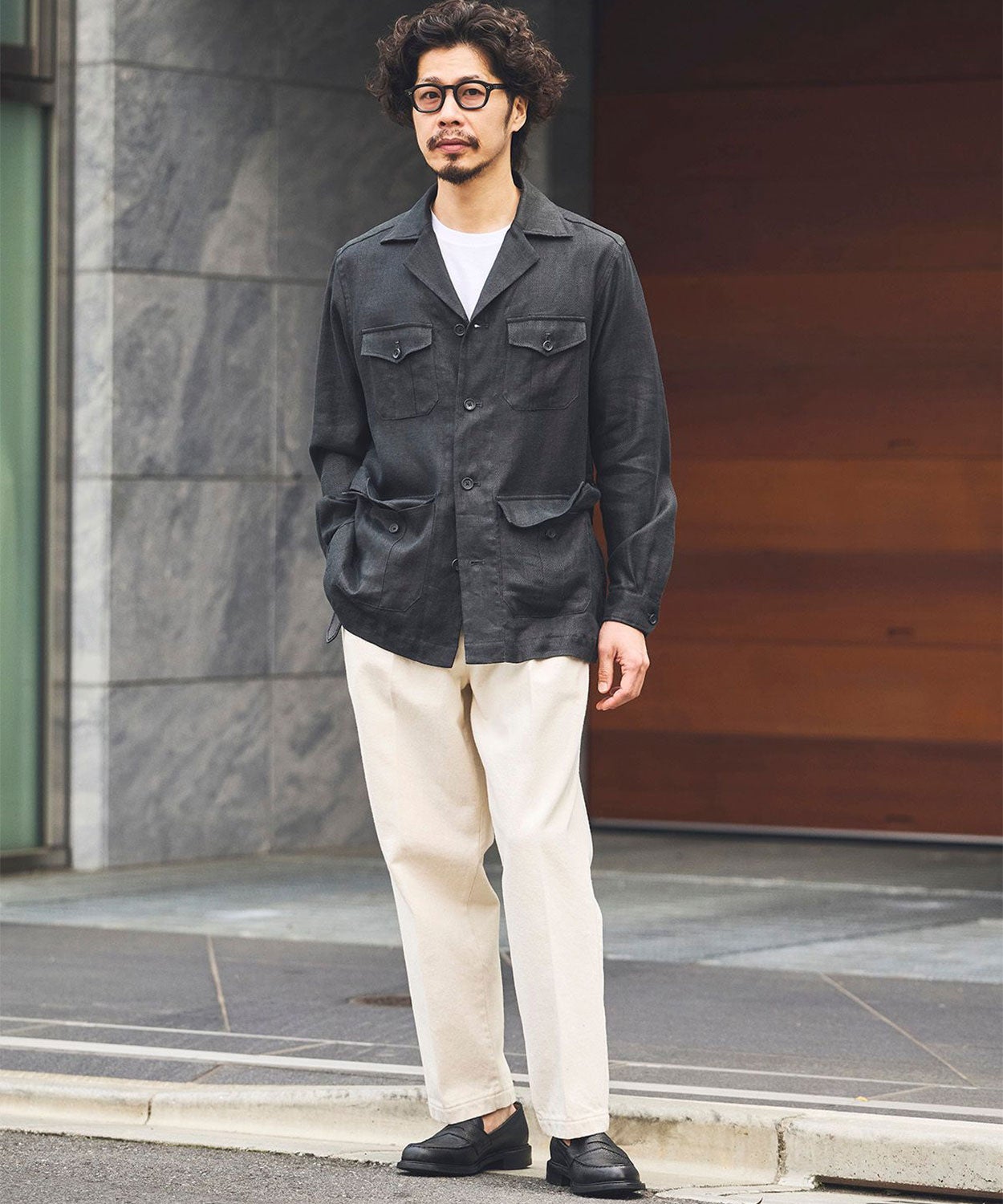 サファリジャケット/サウサンプトン(リネン)(MEN) 全2色 | BRITISH MADE