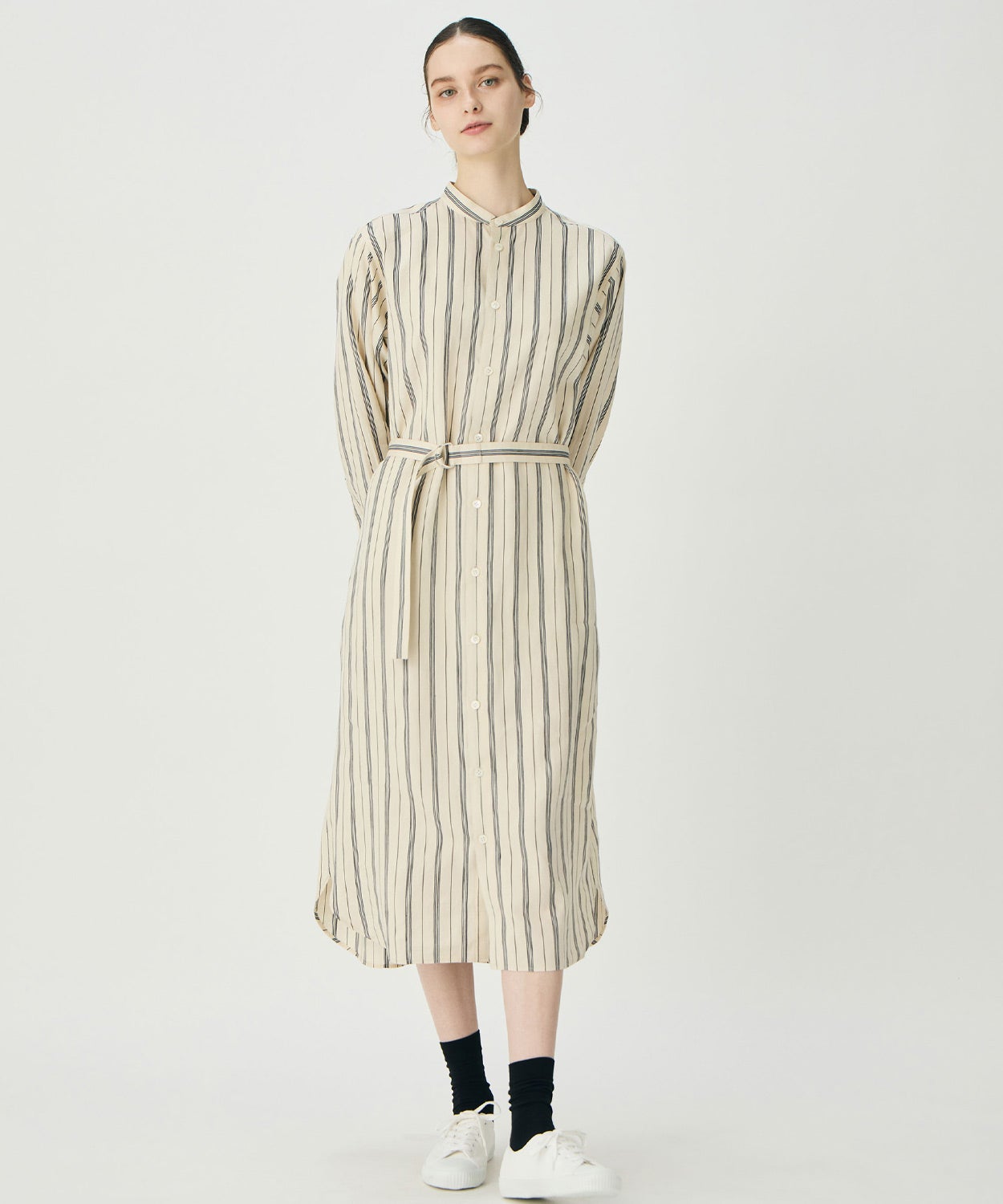オフィサーシャツワンピース(ストライプ)(WOMEN) 全1色 | BRITISH MADE