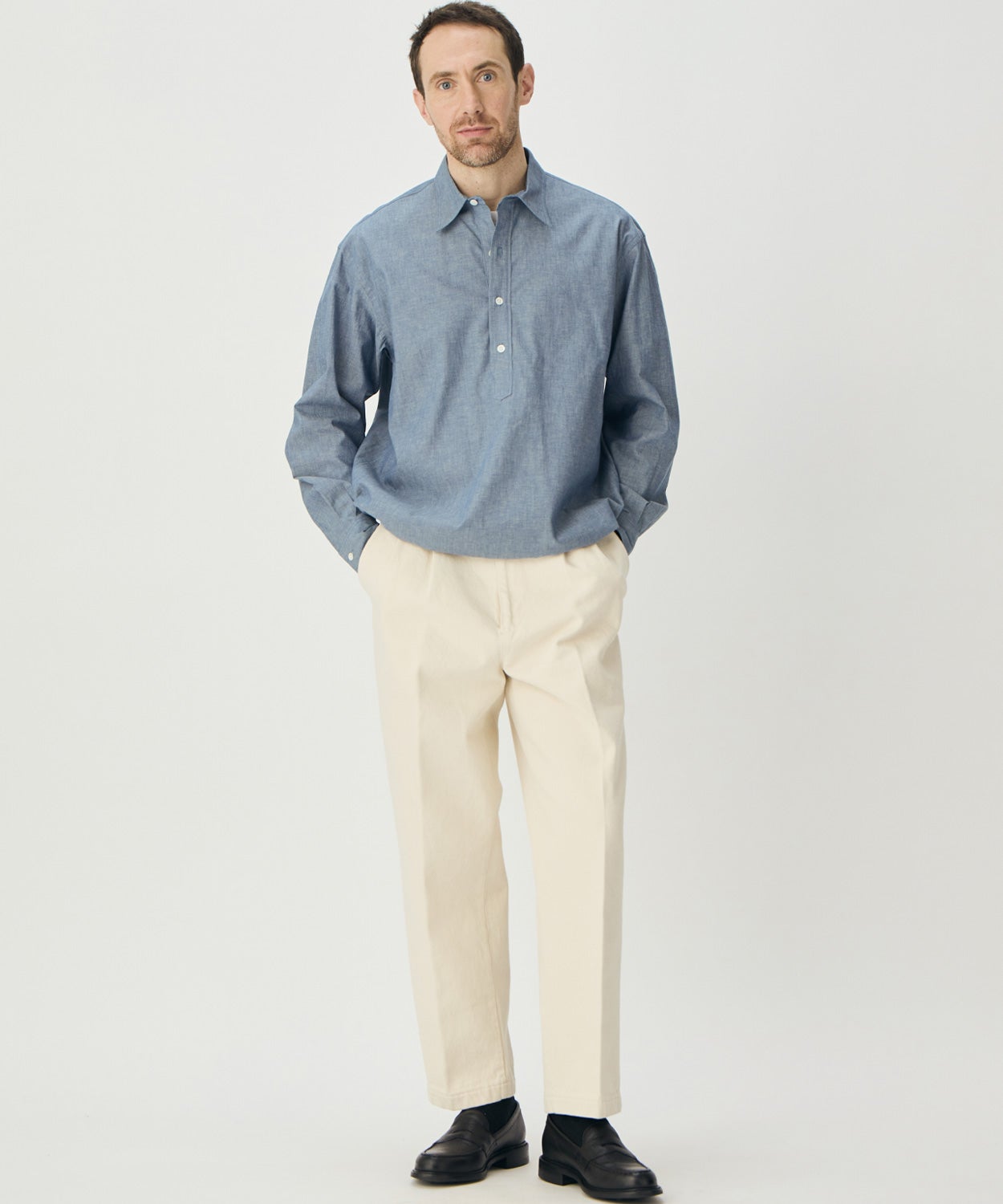 プルオーバーシャツブルゾン/ワイト(MEN) 全4色 | BRITISH MADE