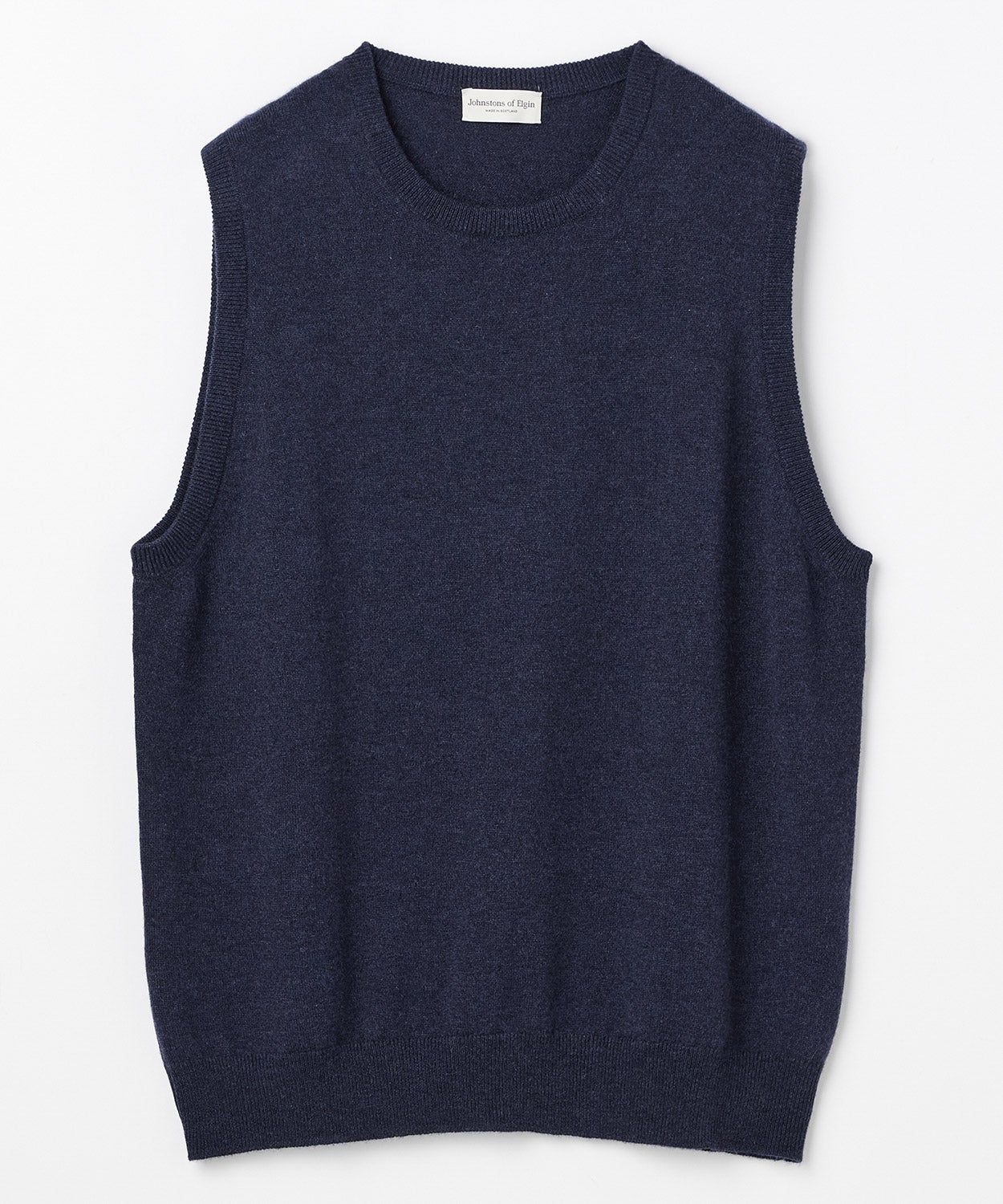 クルーネックノースリーブニット(カシミヤ)(MEN) 全2色 | BRITISH MADE