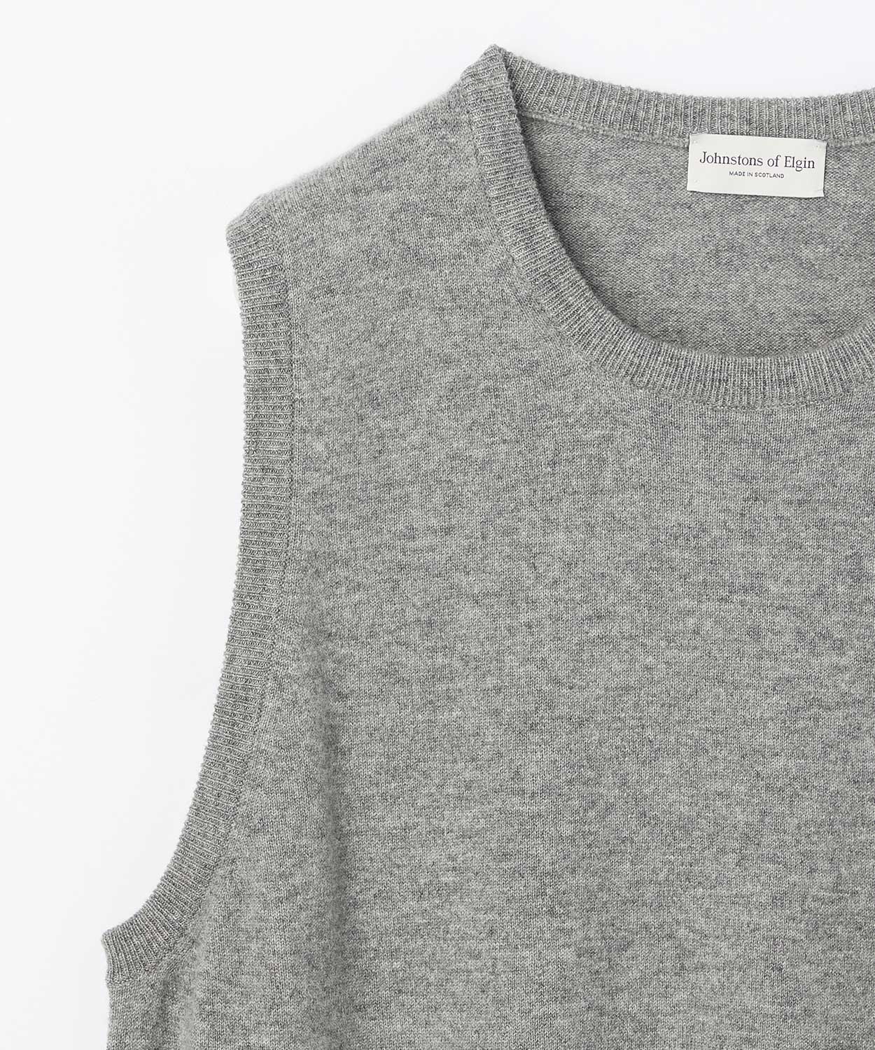 クルーネックノースリーブニット(カシミヤ)(MEN) 全2色 | BRITISH MADE