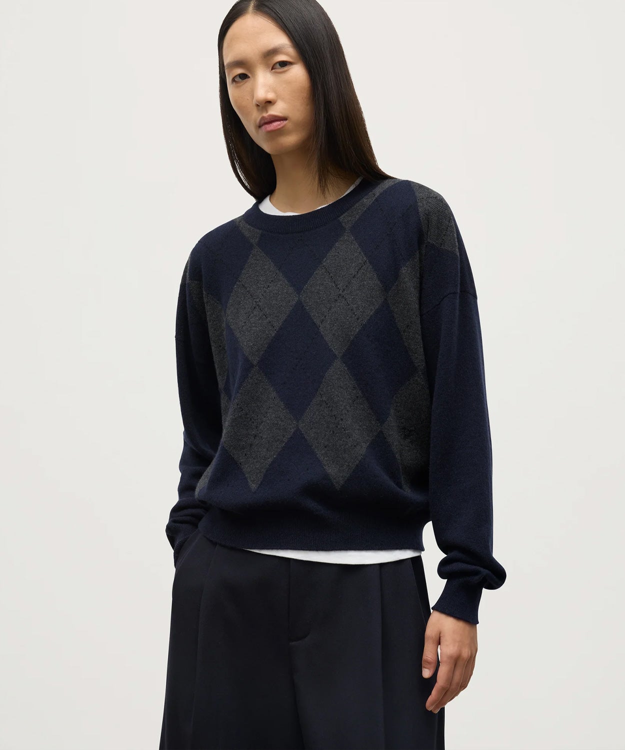 クランアーガイルセーター(カシミヤ)(WOMEN) 全2色 | BRITISH MADE