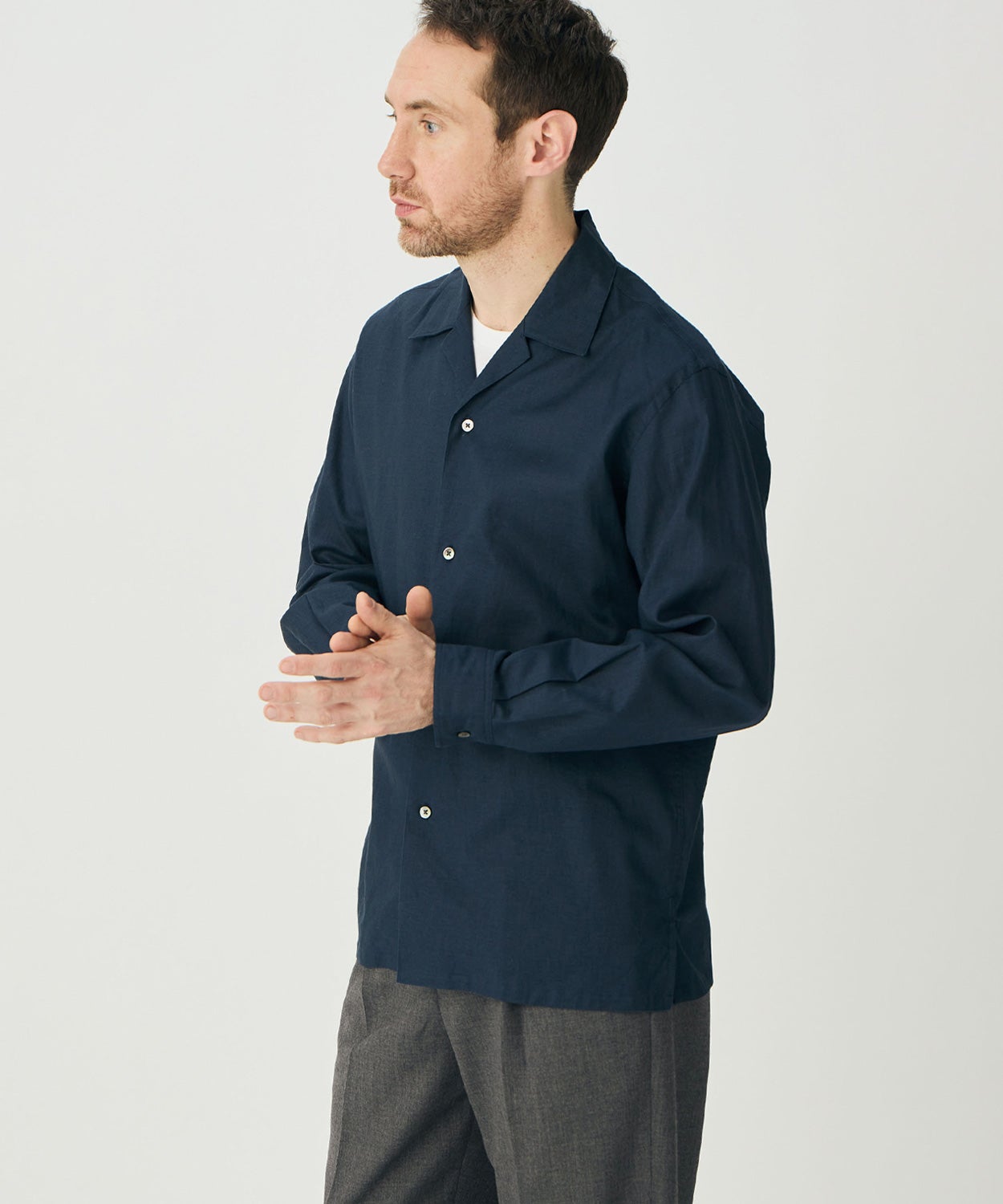 オープンカラーシャツ/ヘイスティングス(MEN) 全3色 | BRITISH MADE