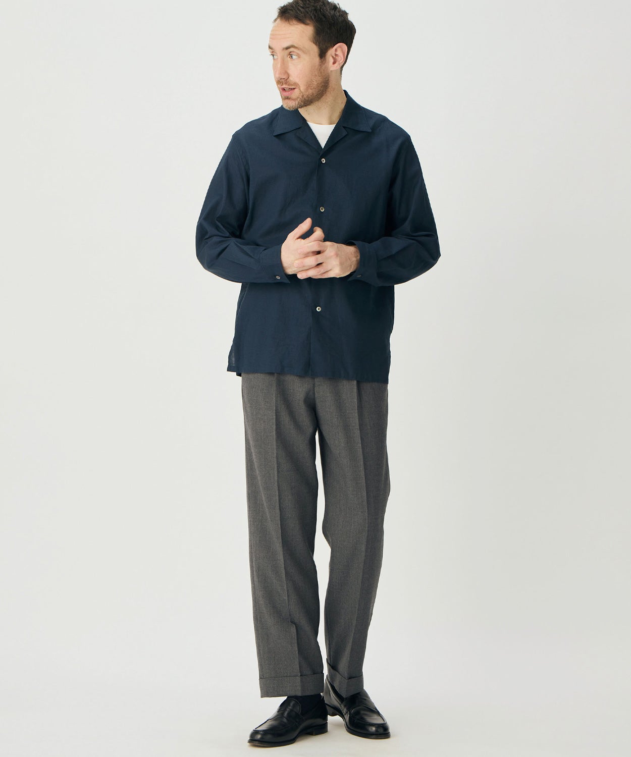 オープンカラーシャツ/ヘイスティングス(MEN) 全3色 | BRITISH MADE