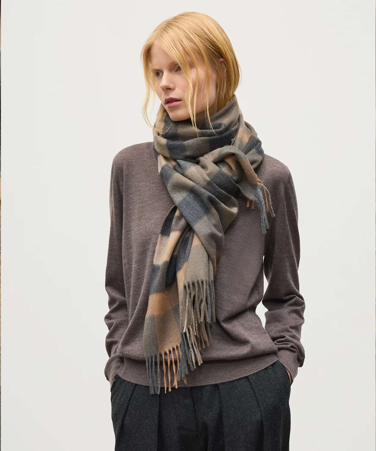 リバーシブルスカーフ(カシミヤ) 全4色 | BRITISH MADE